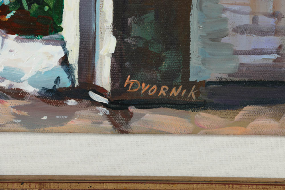 Yuri Dvornik Oil Painting on Canvas "Ye Olde Bell"