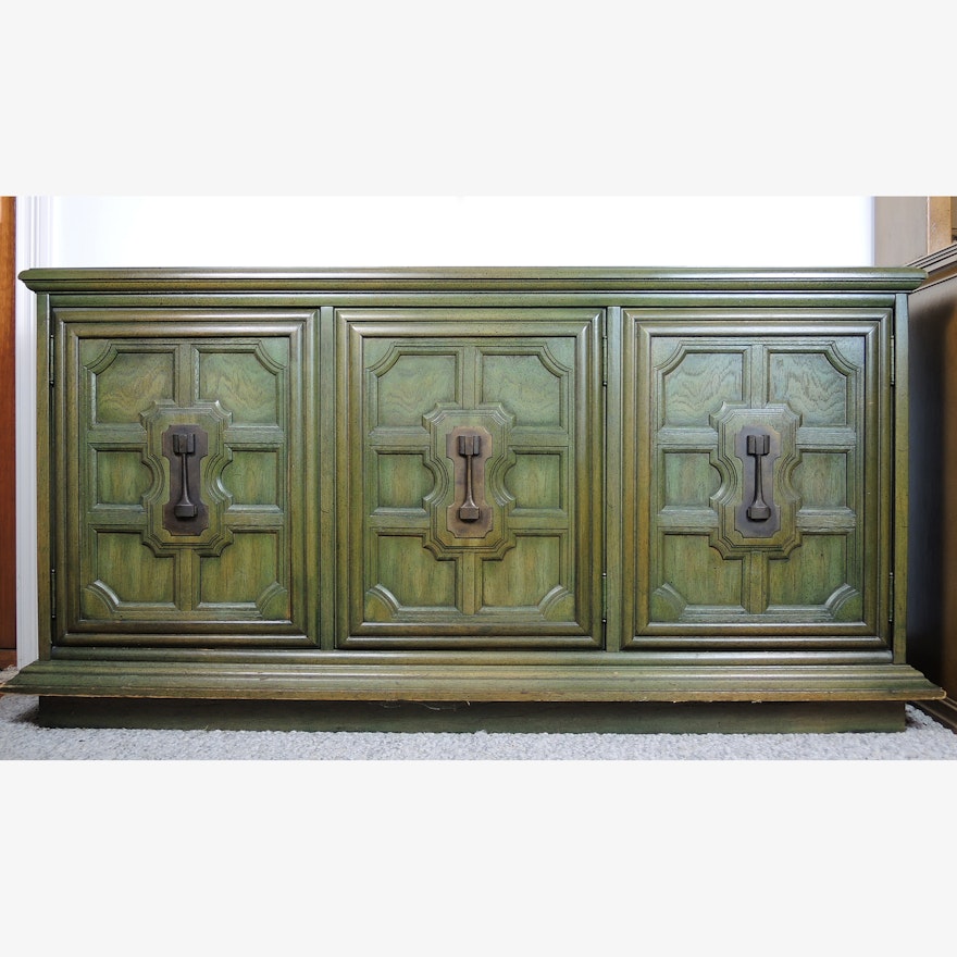 Vintage Green-Painted Sideboard by Stanley Furniture