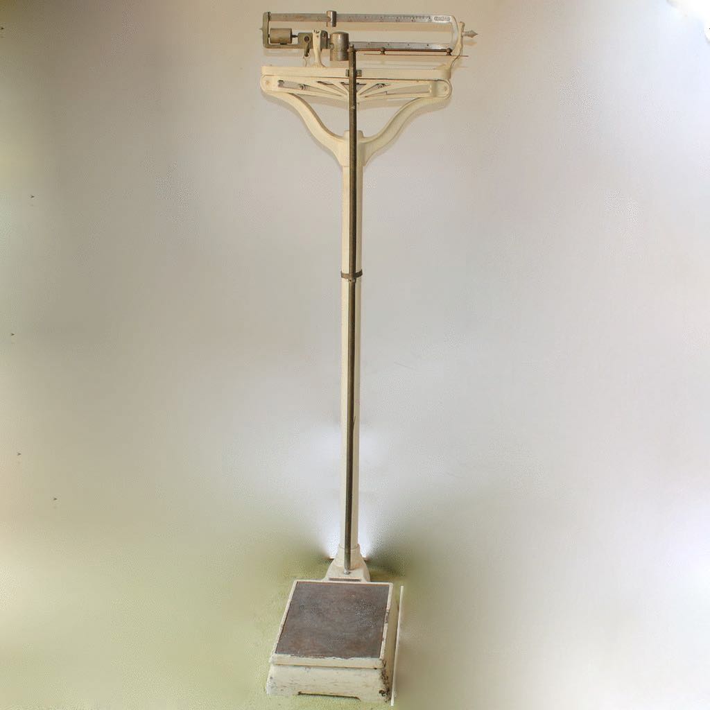Vintage A.L. Aloe Company Scale with Height Measure