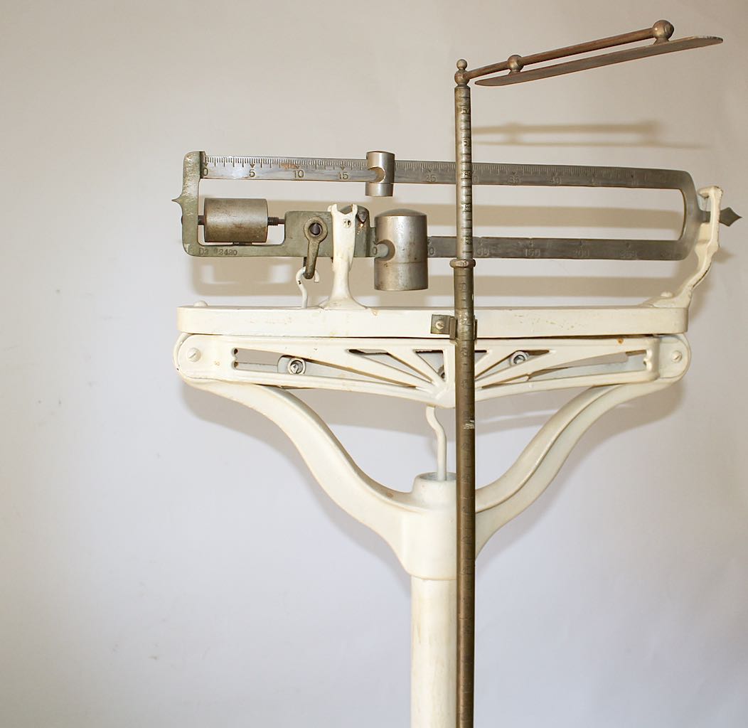 Vintage A.L. Aloe Company Scale with Height Measure