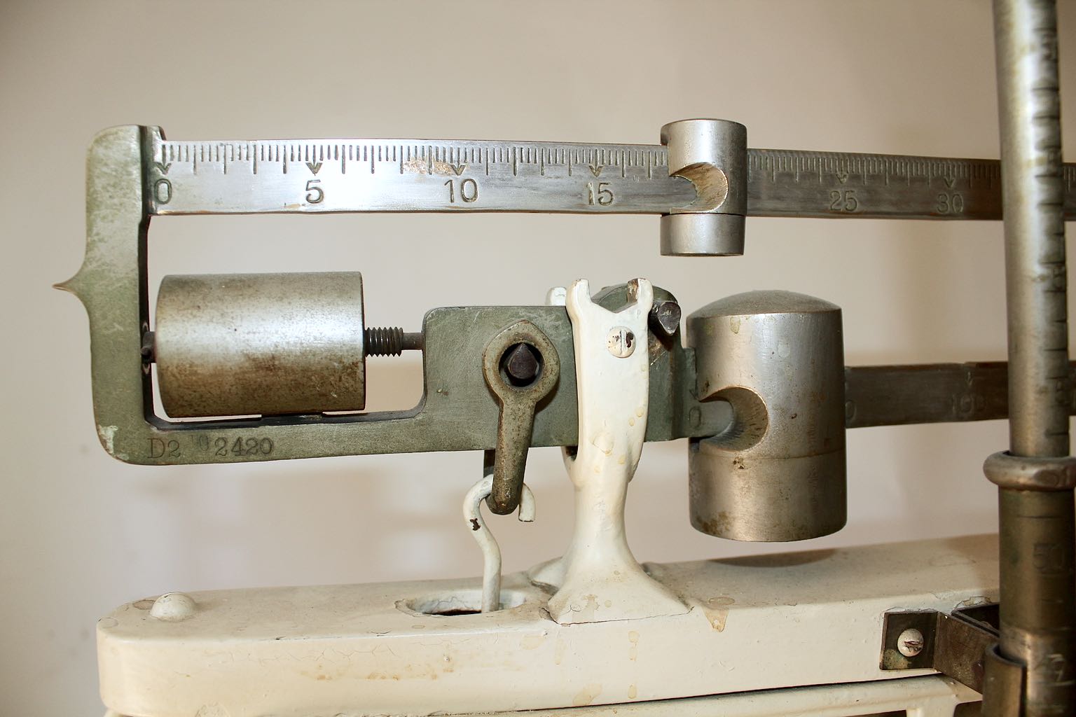 Vintage A.L. Aloe Company Scale with Height Measure