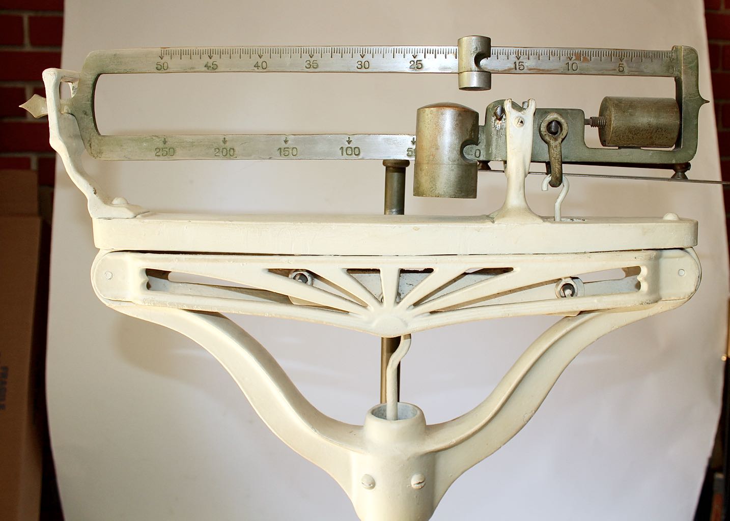 Vintage A.L. Aloe Company Scale with Height Measure