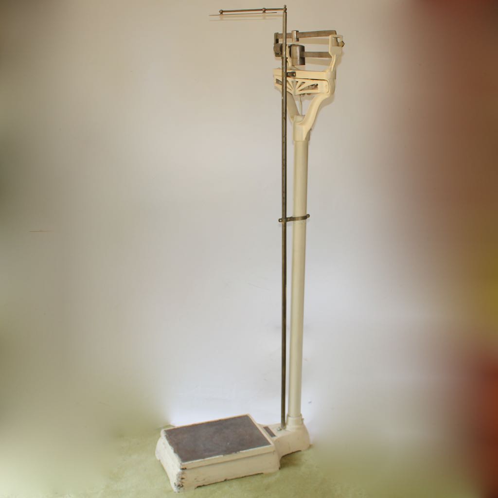 Vintage A.L. Aloe Company Scale with Height Measure