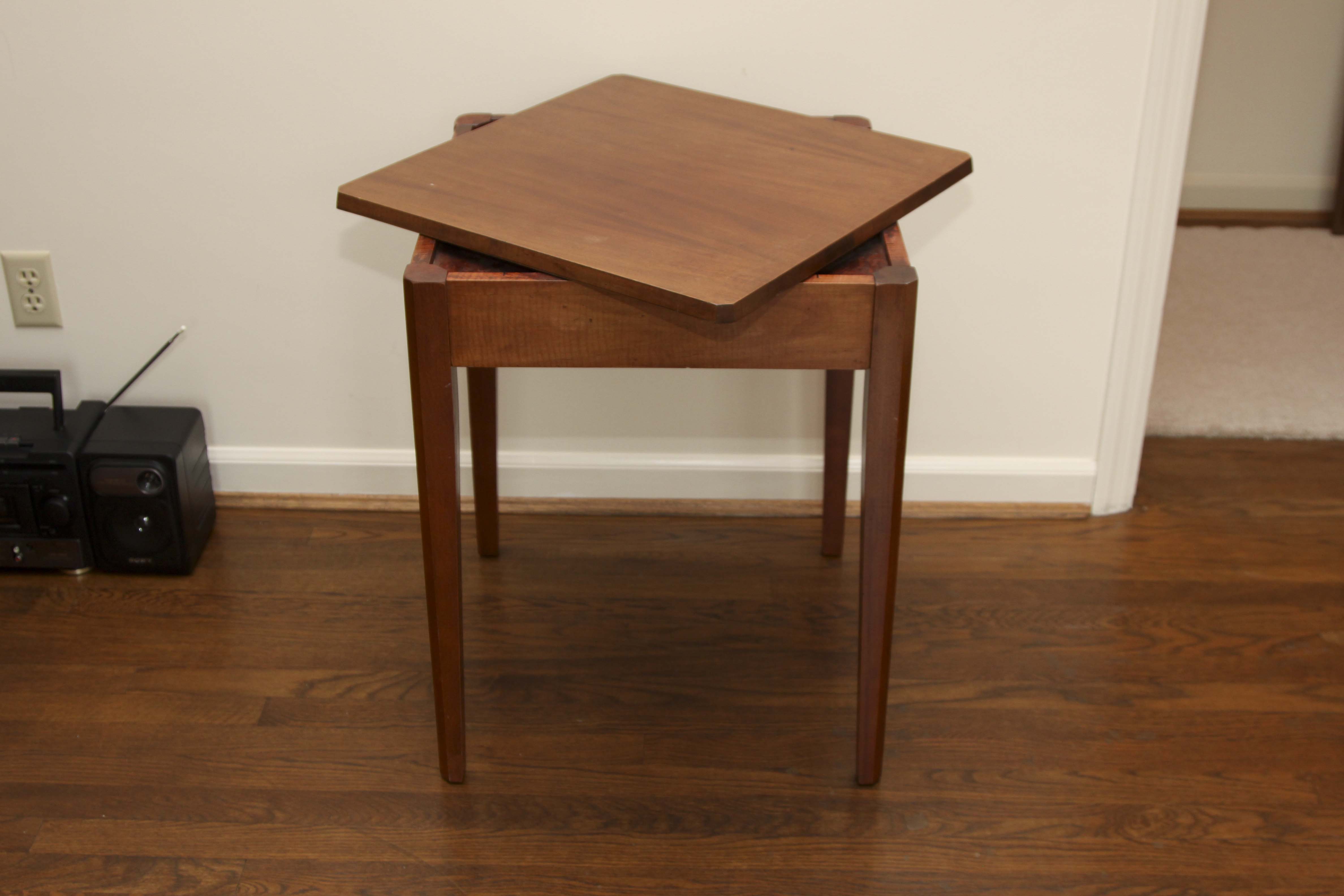 Vintage Swivel Top Side Table