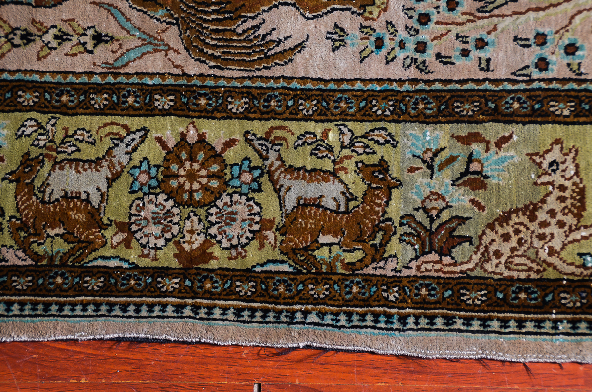 Persian Ghom Hand-Knotted Pure Silk Area Rug
