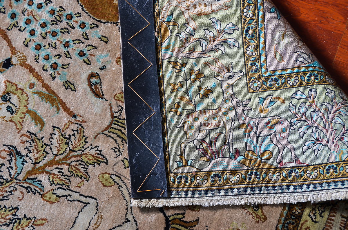 Persian Ghom Hand-Knotted Pure Silk Area Rug