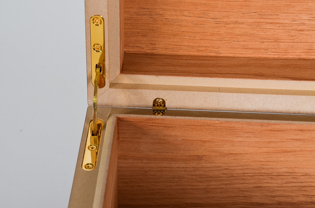 Burlwood Humidor With Sterling Silver Inlay