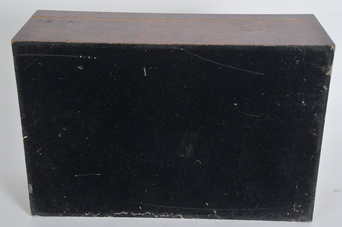 Burlwood Humidor With Sterling Silver Inlay