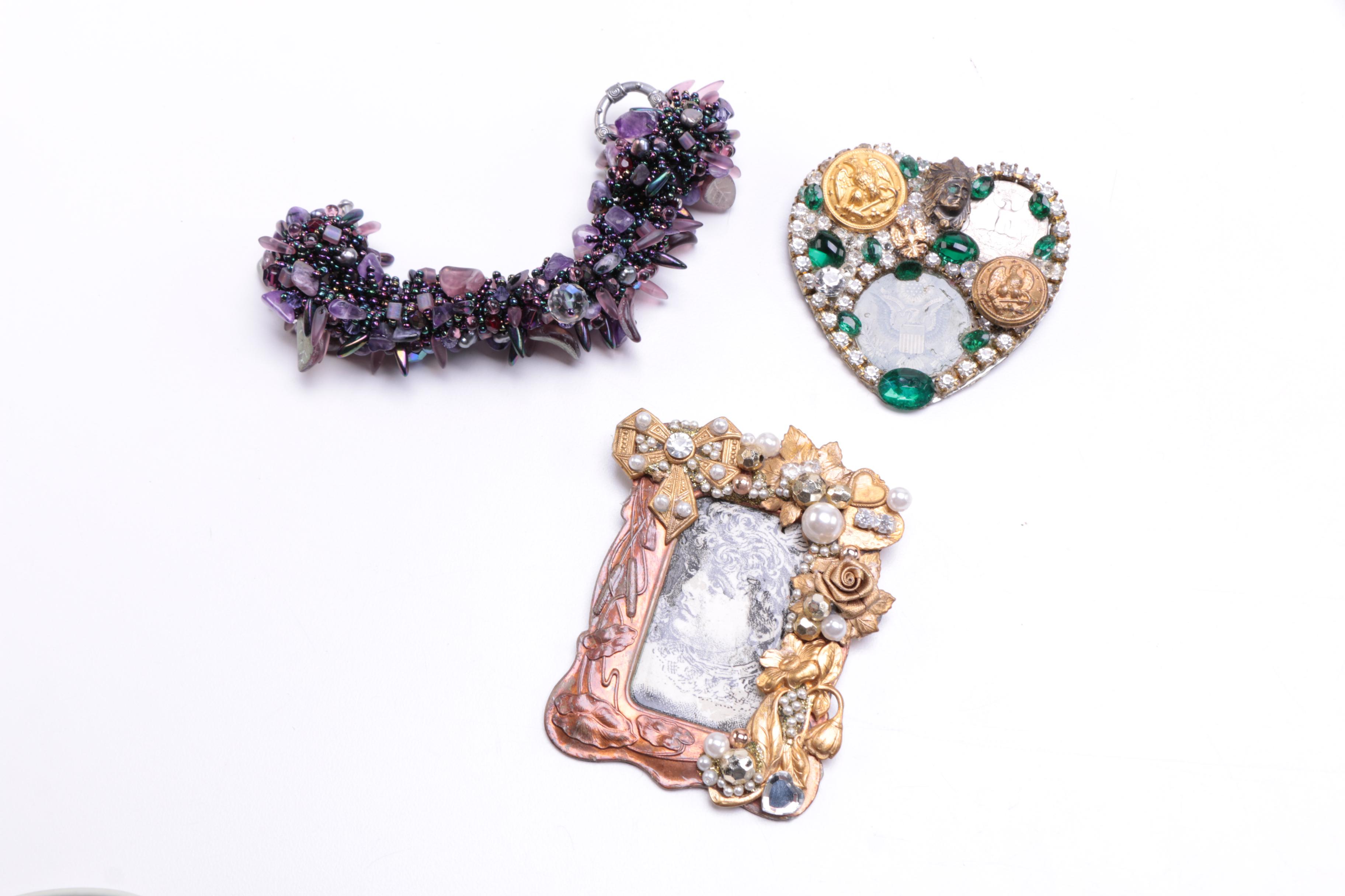 Van Der Straeten Flag Brooch and Other Statement Jewelry Pieces