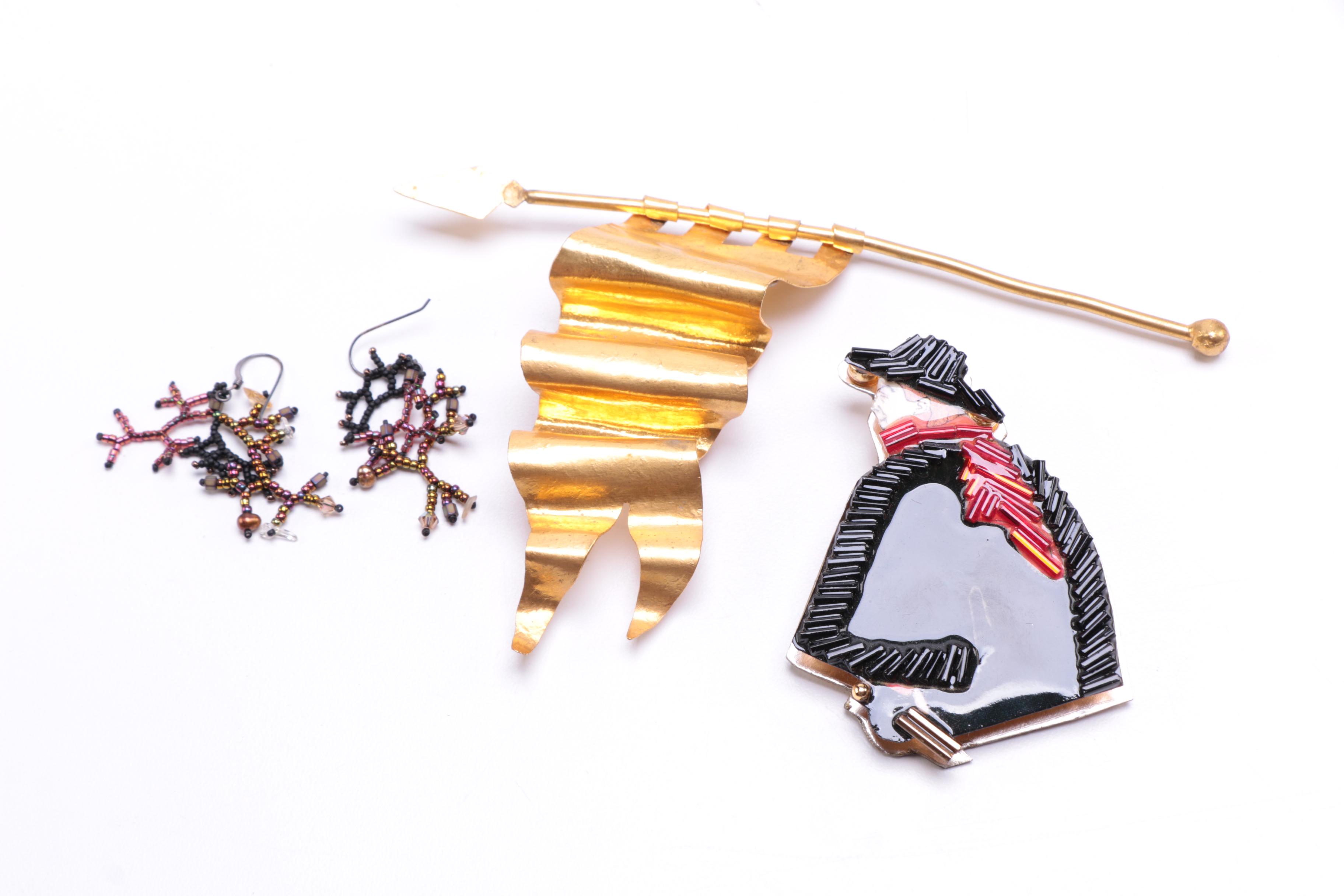 Van Der Straeten Flag Brooch and Other Statement Jewelry Pieces