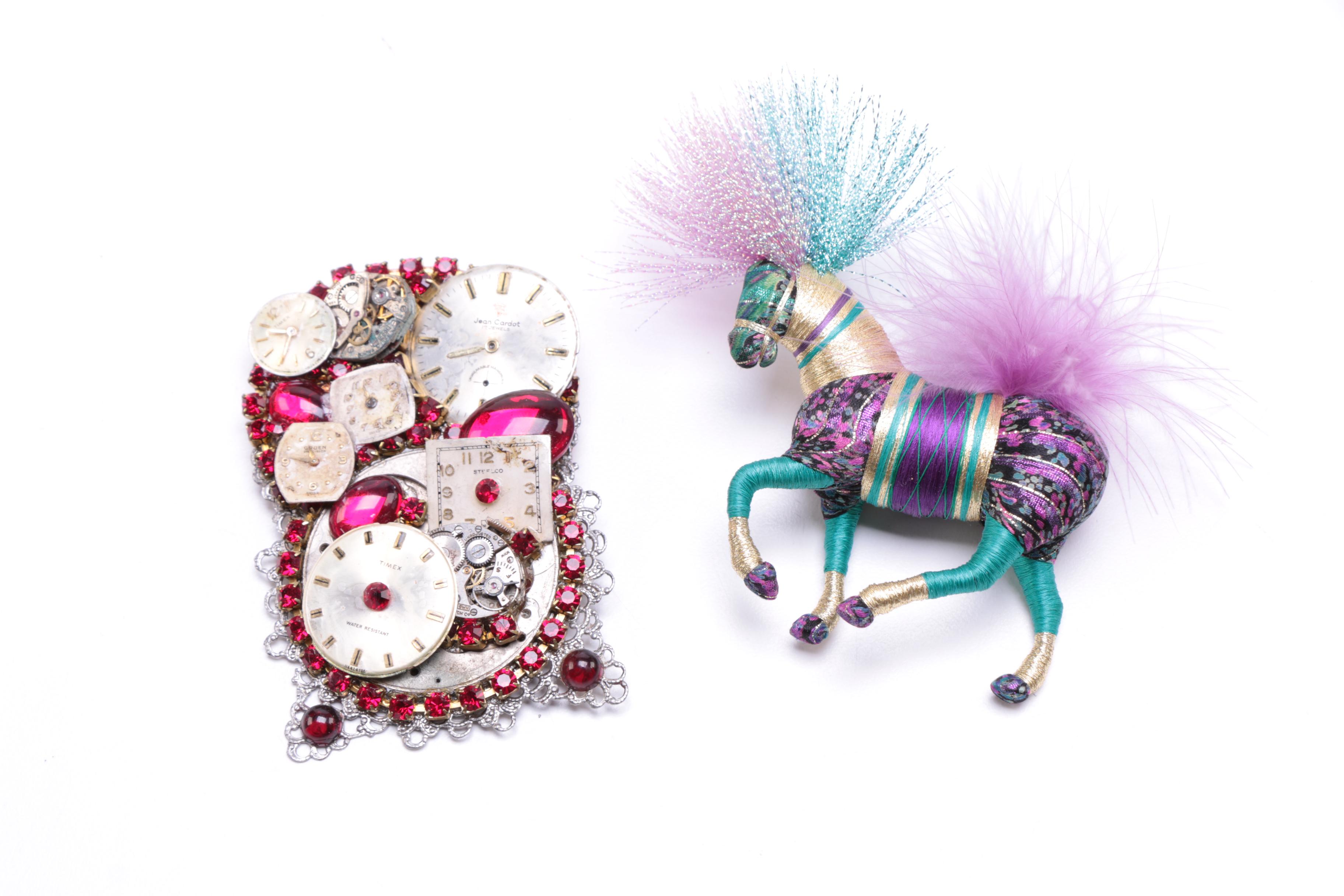 Van Der Straeten Flag Brooch and Other Statement Jewelry Pieces