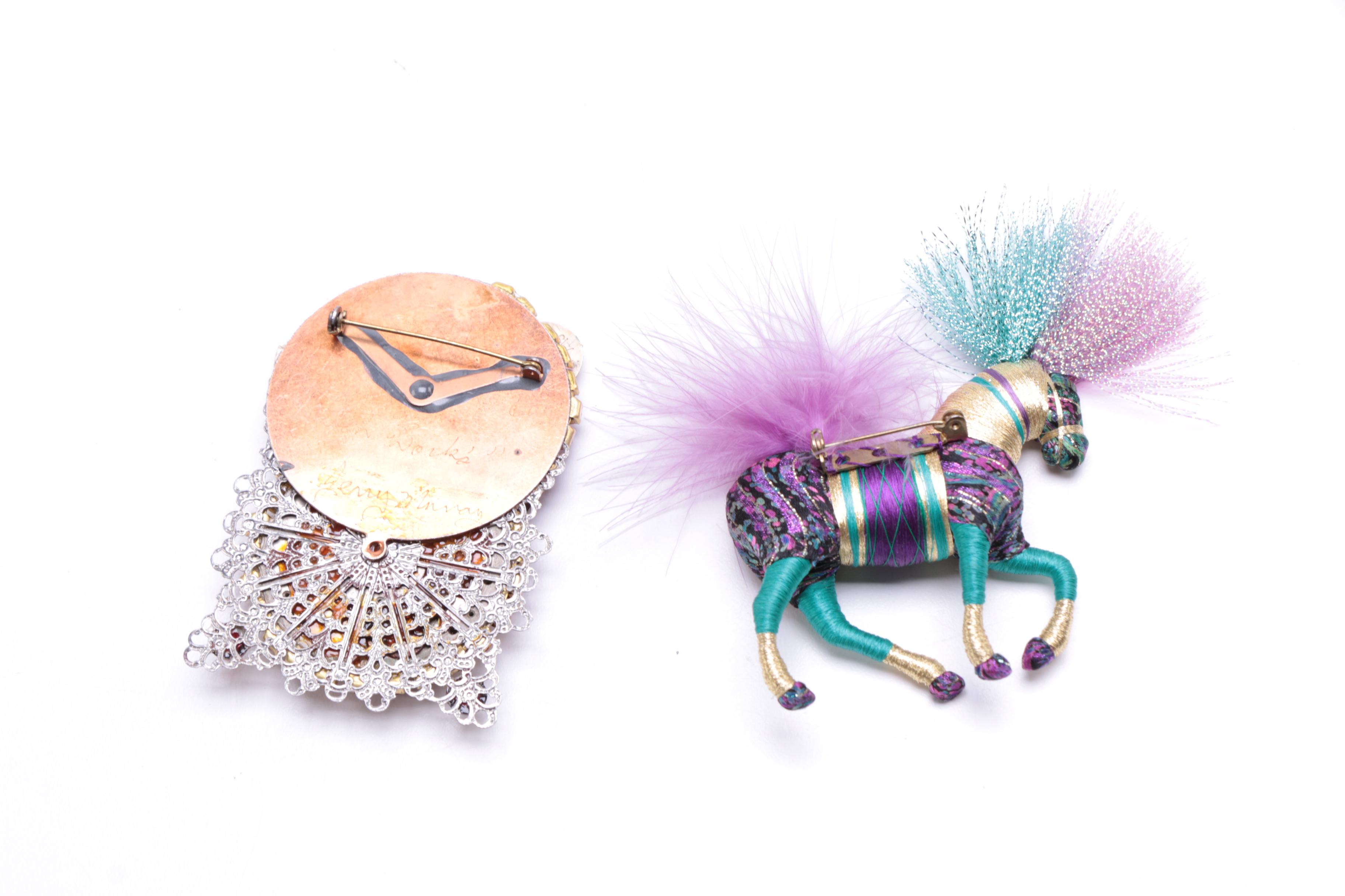 Van Der Straeten Flag Brooch and Other Statement Jewelry Pieces