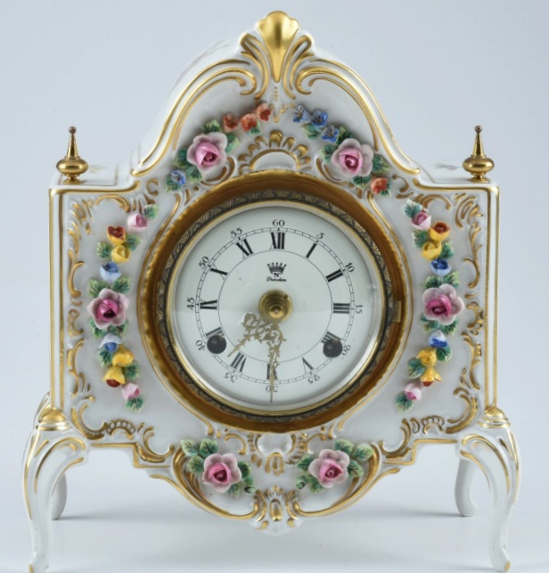 "Alt Meissen Art" Dresden Porcelain Clock