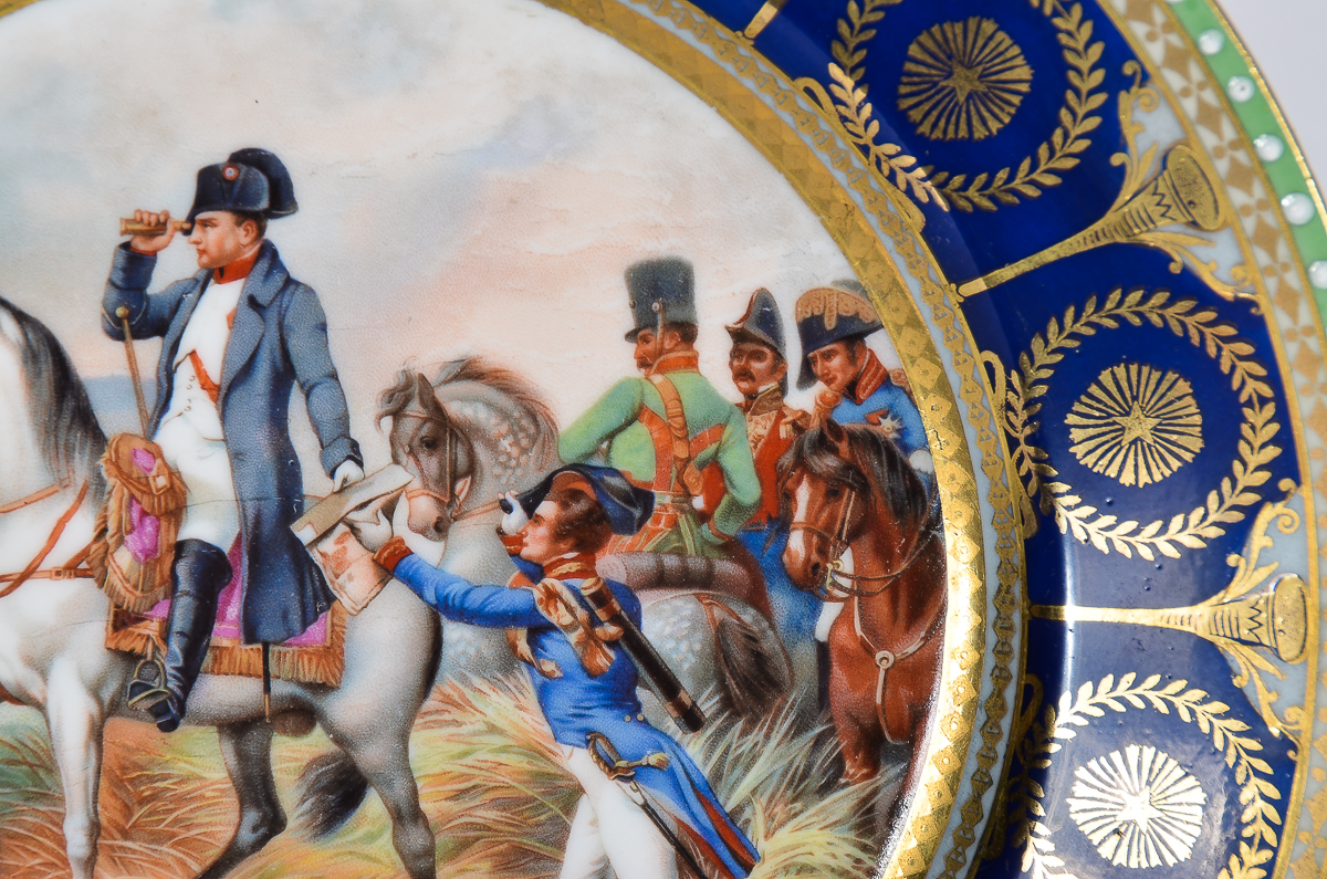 Porcelain Napoleon "Bataille de Wagram" Cabinet Plate