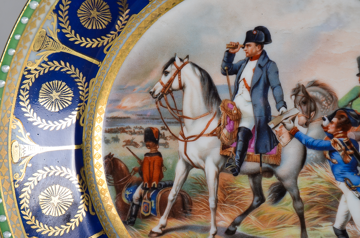 Porcelain Napoleon "Bataille de Wagram" Cabinet Plate