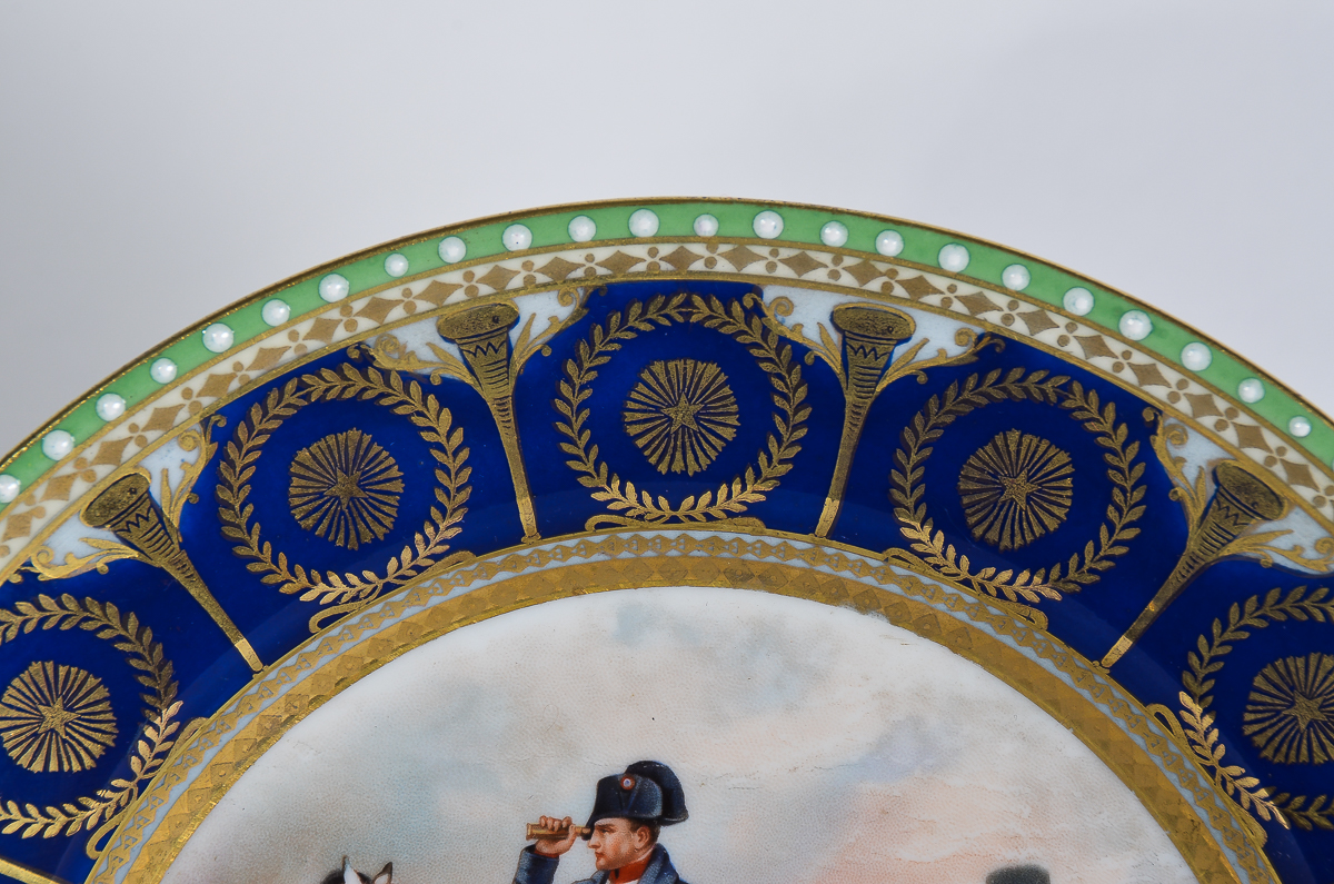 Porcelain Napoleon "Bataille de Wagram" Cabinet Plate