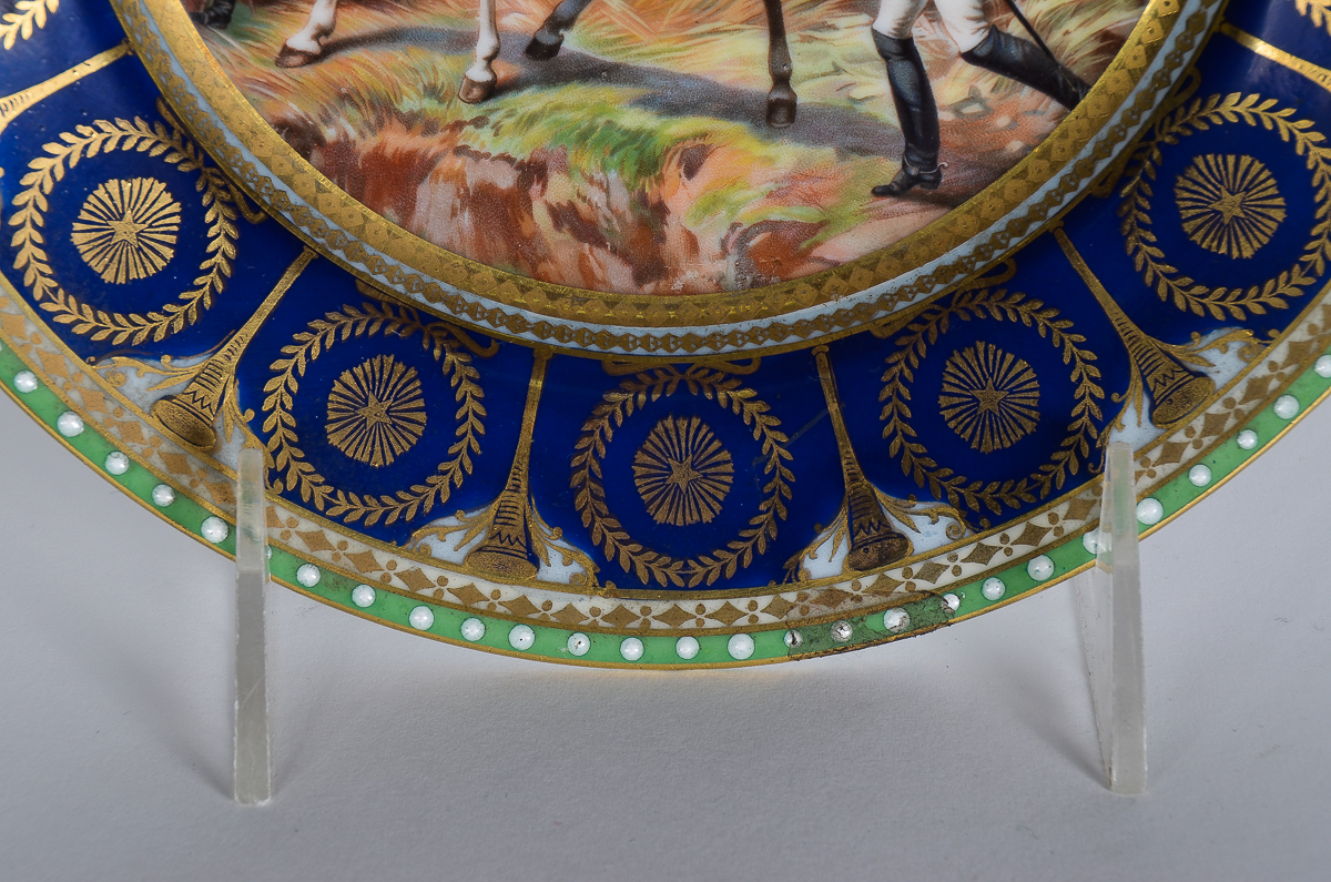 Porcelain Napoleon "Bataille de Wagram" Cabinet Plate