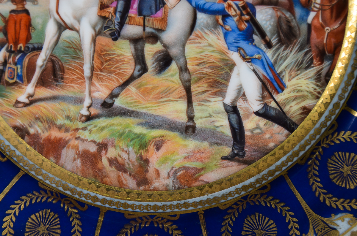 Porcelain Napoleon "Bataille de Wagram" Cabinet Plate