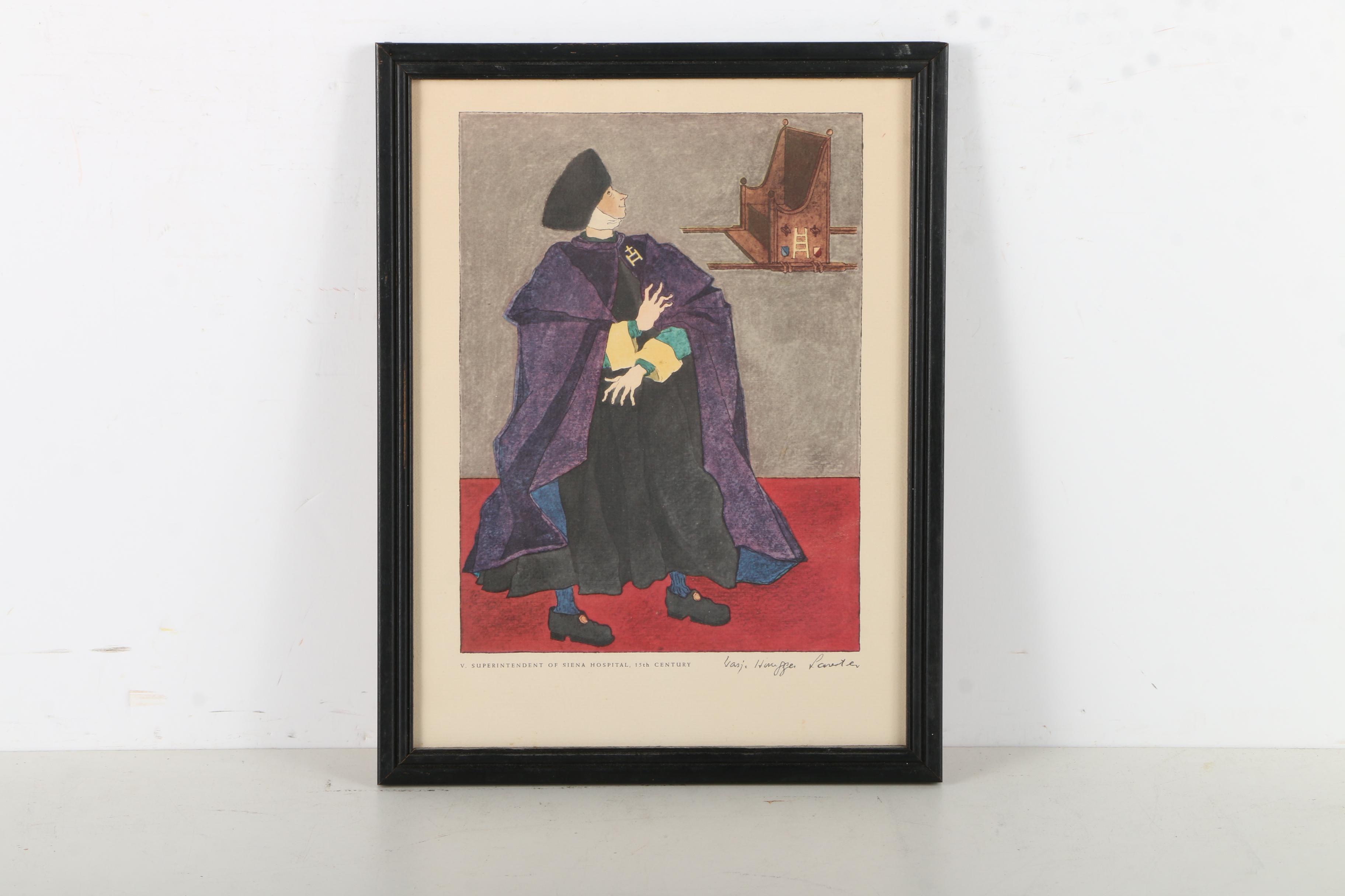 Offset Lithographs After Warja Honegger-Lavater From "2300 Years of Medical Costume"