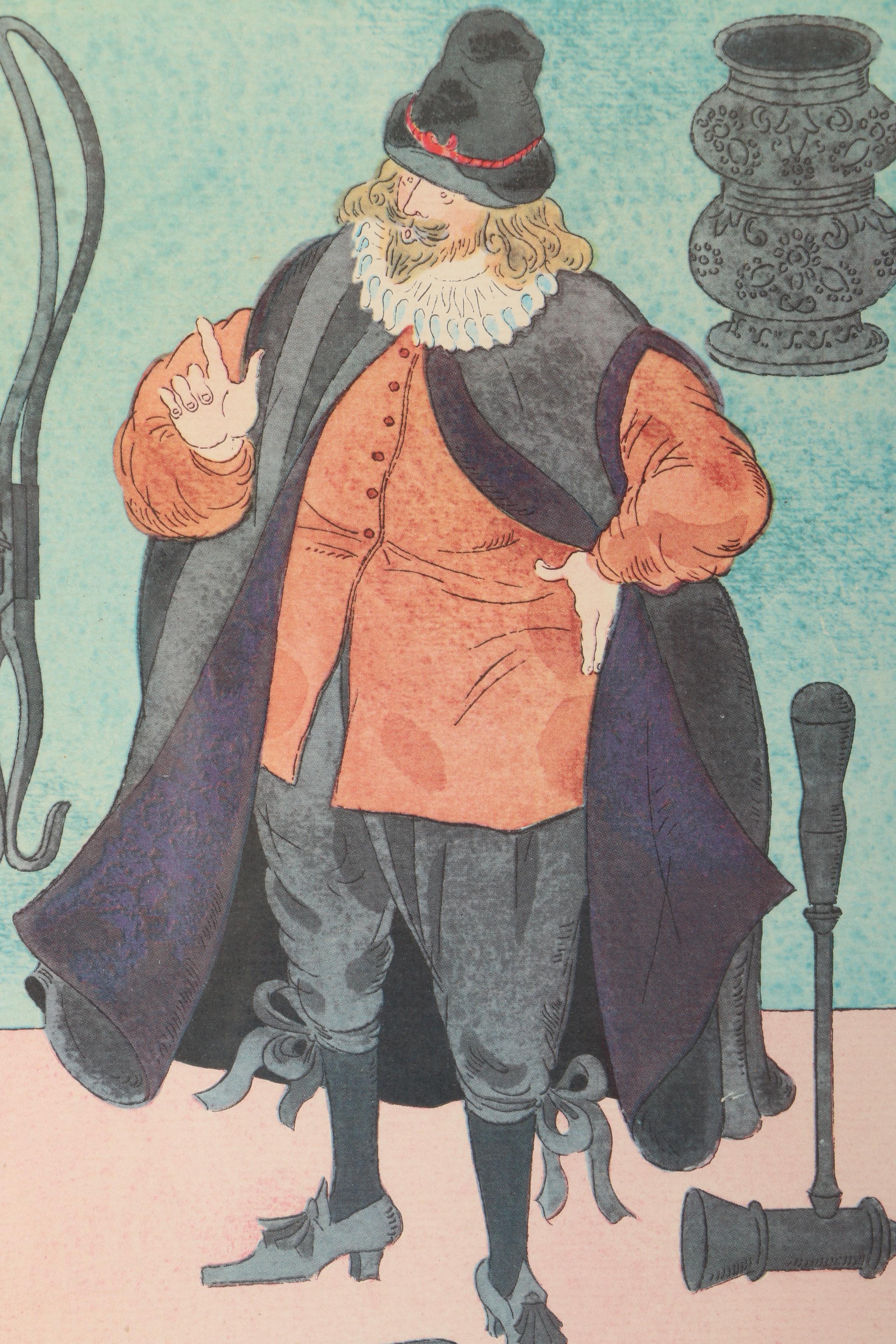 Offset Lithographs After Warja Honegger-Lavater From "2300 Years of Medical Costume"