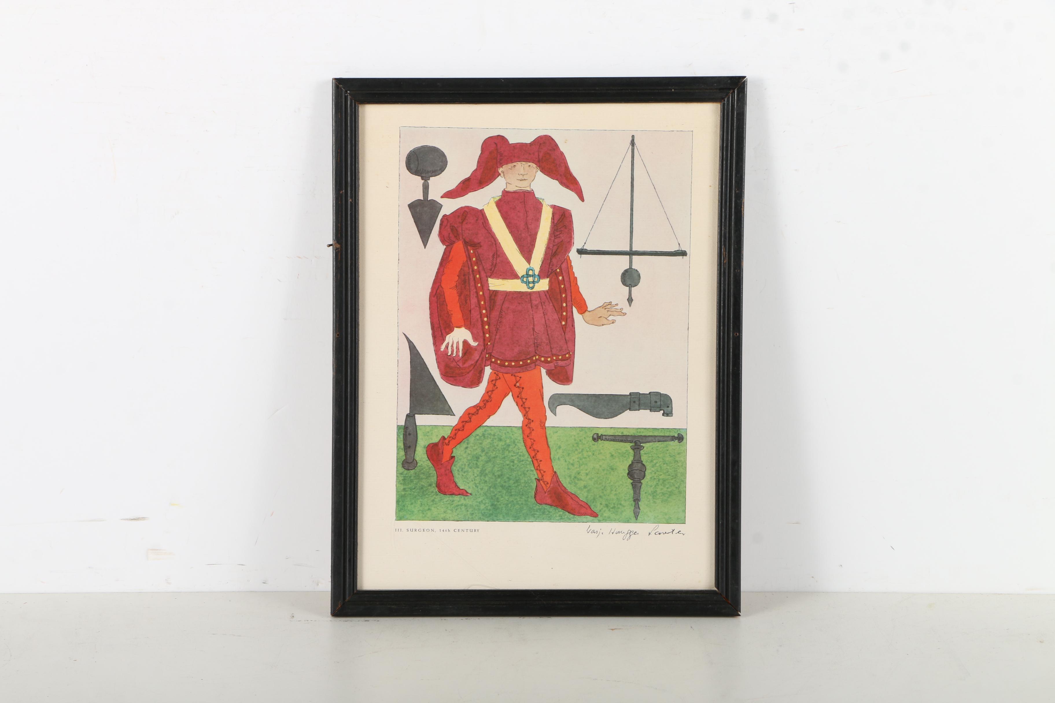 Offset Lithographs After Warja Honegger-Lavater From "2300 Years of Medical Costume"
