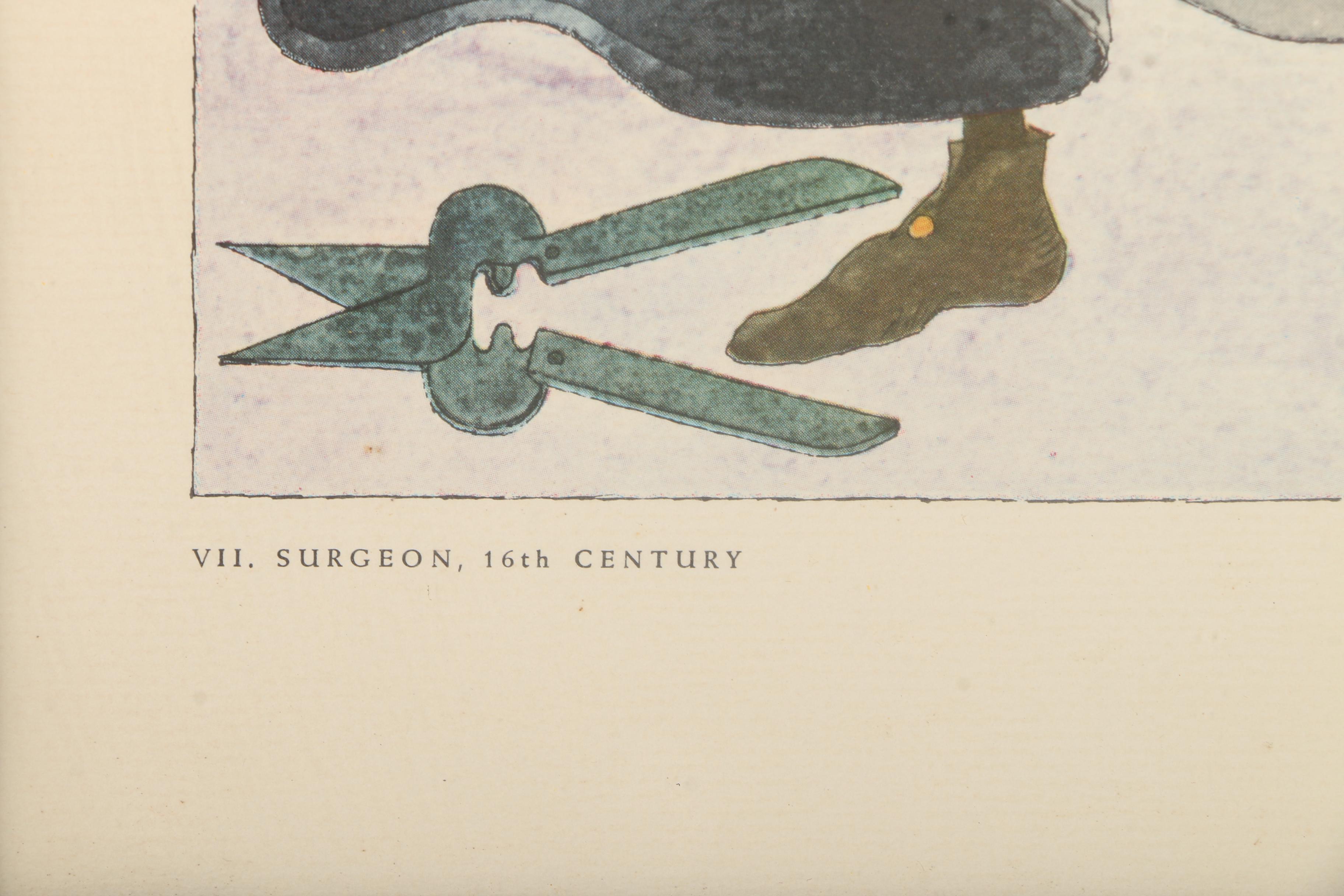 Offset Lithographs After Warja Honegger-Lavater From "2300 Years of Medical Costume"