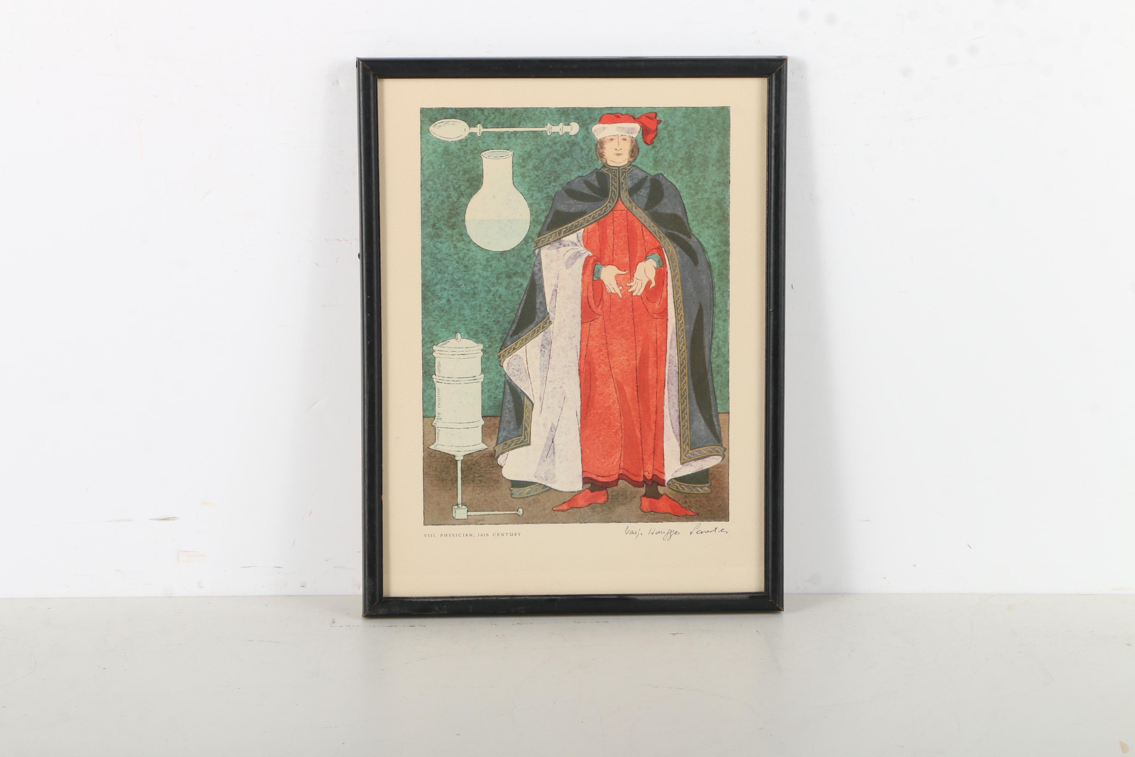Offset Lithographs After Warja Honegger-Lavater From "2300 Years of Medical Costume"