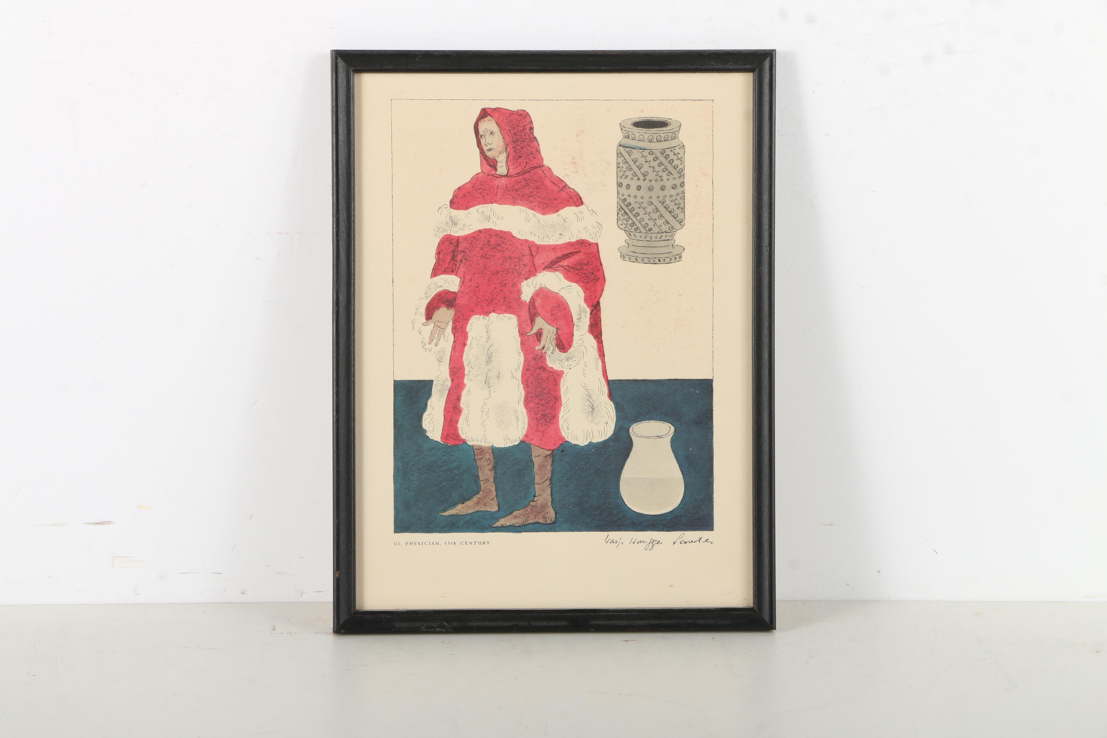 Offset Lithographs After Warja Honegger-Lavater From "2300 Years of Medical Costume"