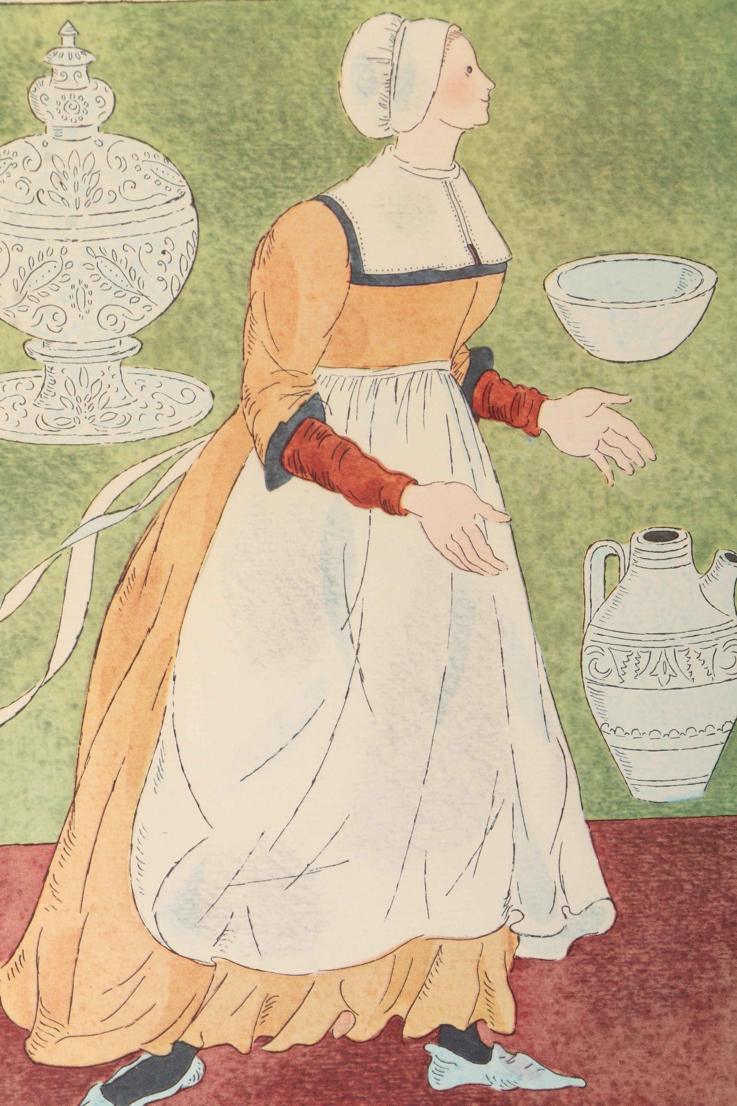 Offset Lithographs After Warja Honegger-Lavater From "2300 Years of Medical Costume"