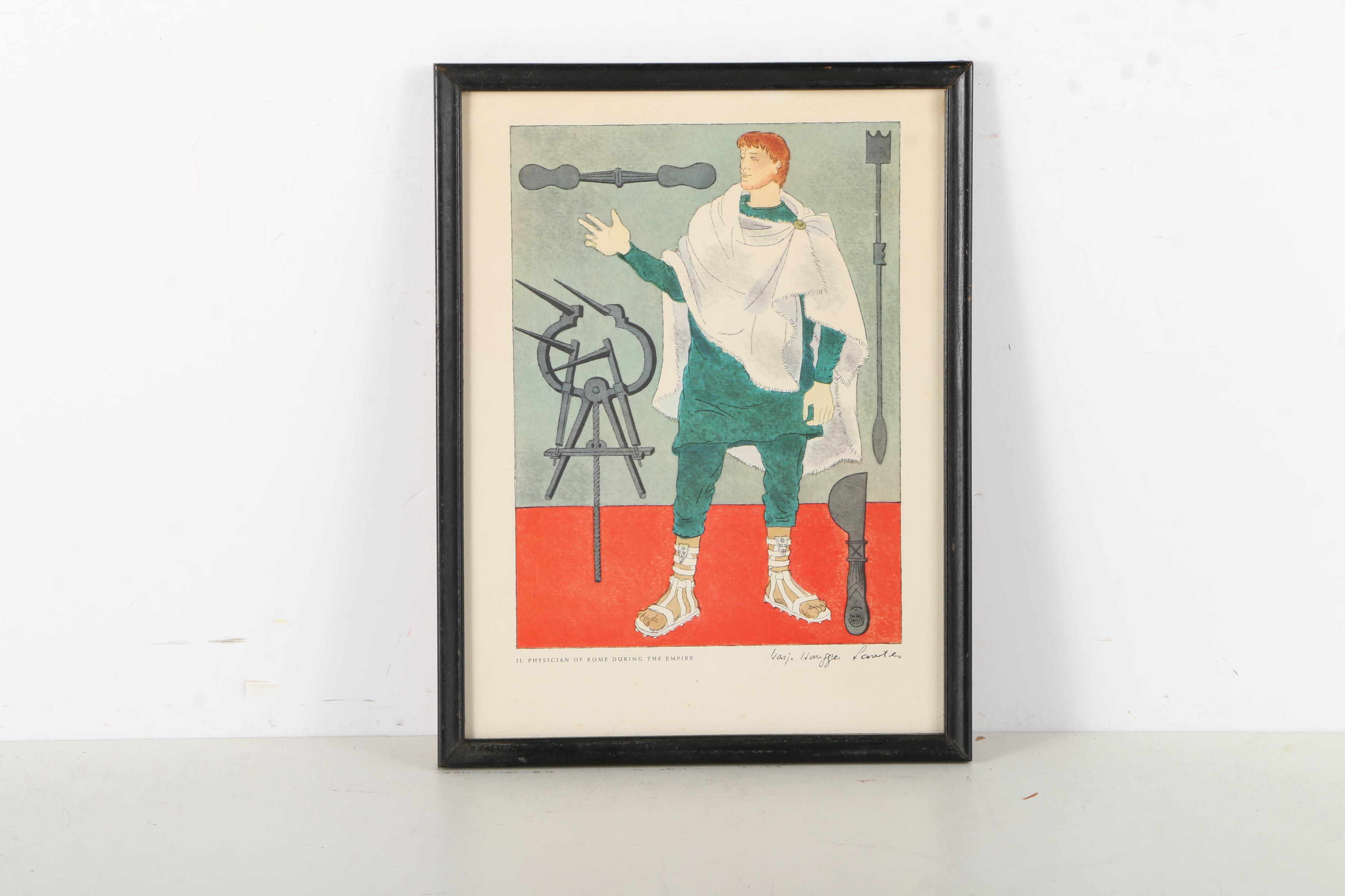 Offset Lithographs After Warja Honegger-Lavater From "2300 Years of Medical Costume"