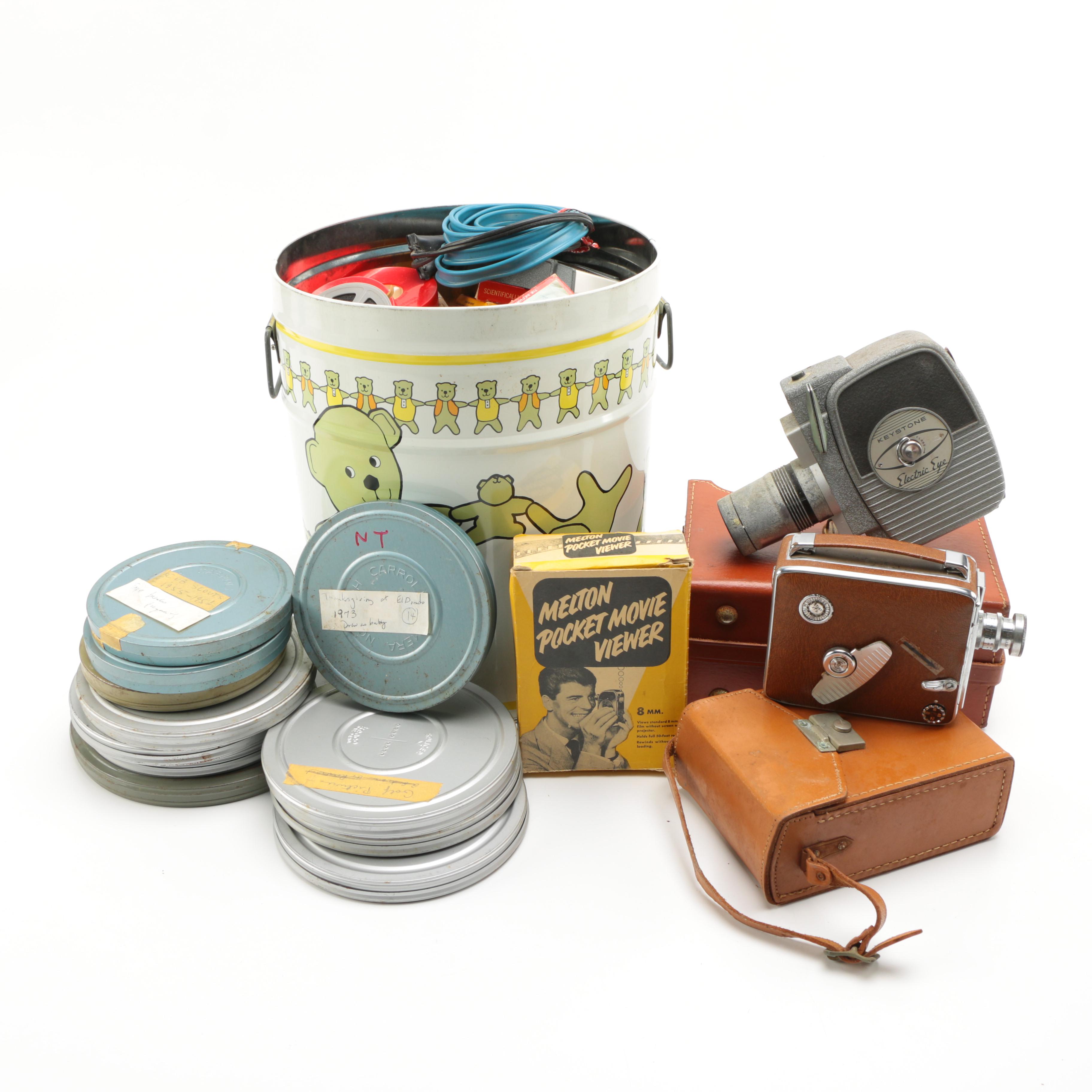 Vintage Keystone Video Cameras with Accessories