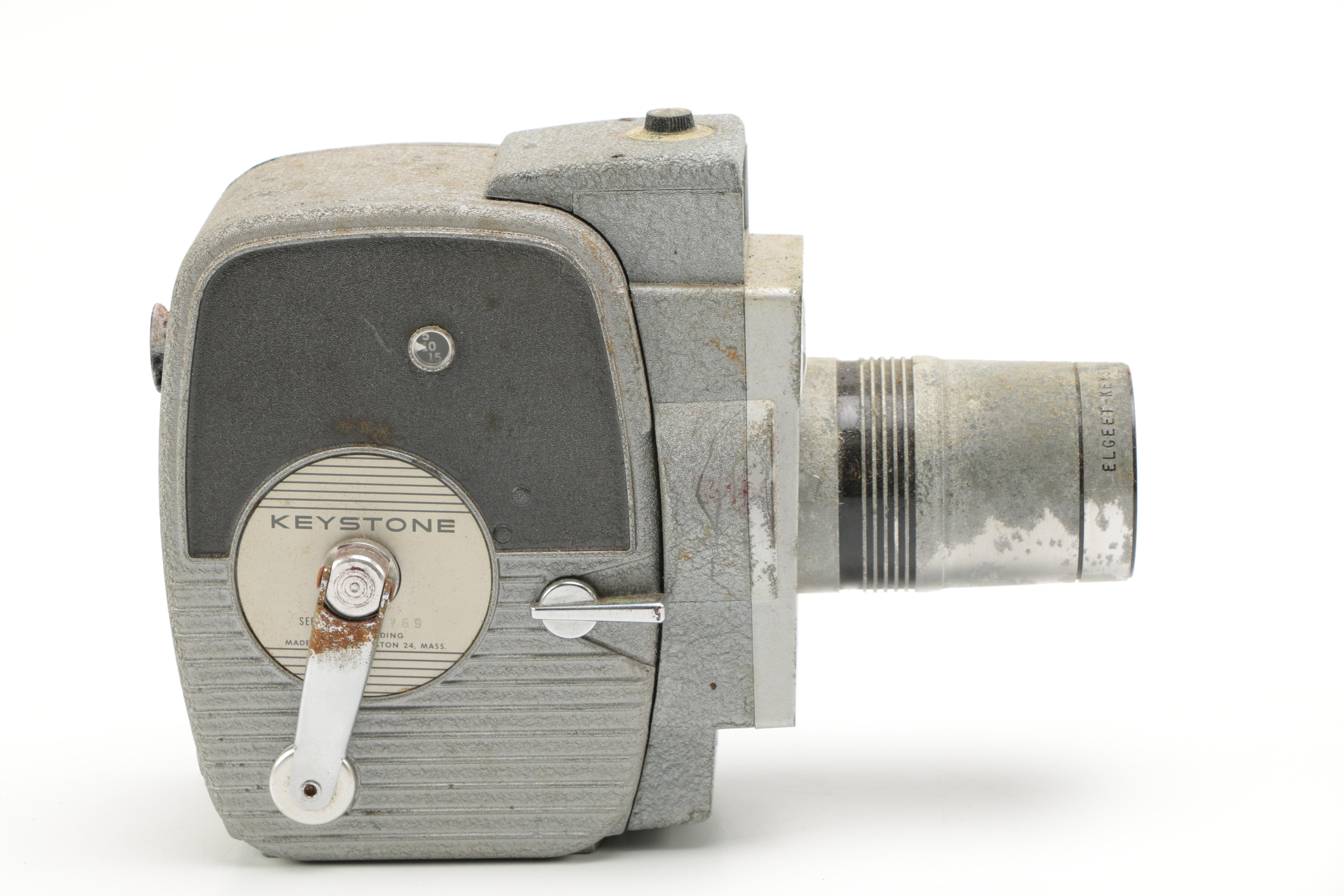 Vintage Keystone Video Cameras with Accessories