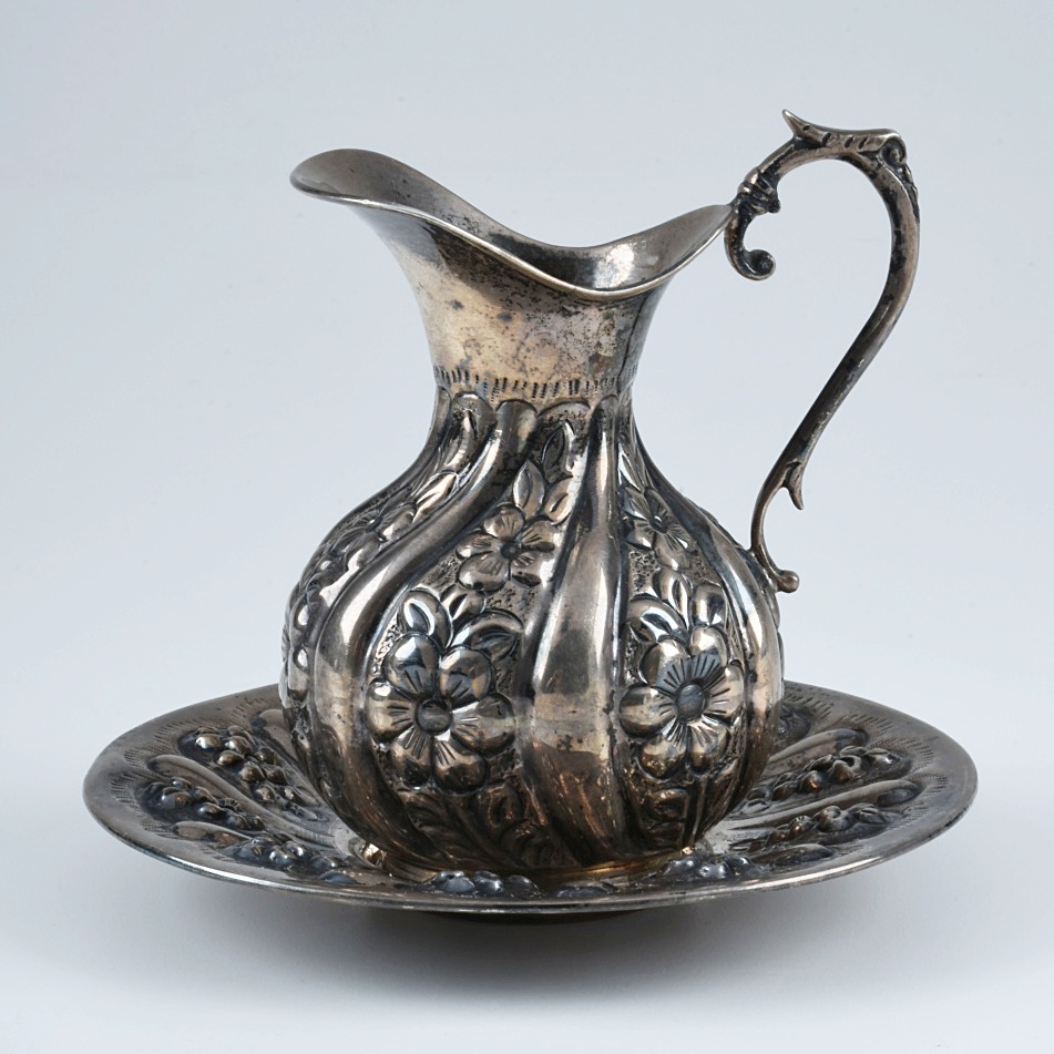900 Silver Ewer and Tray