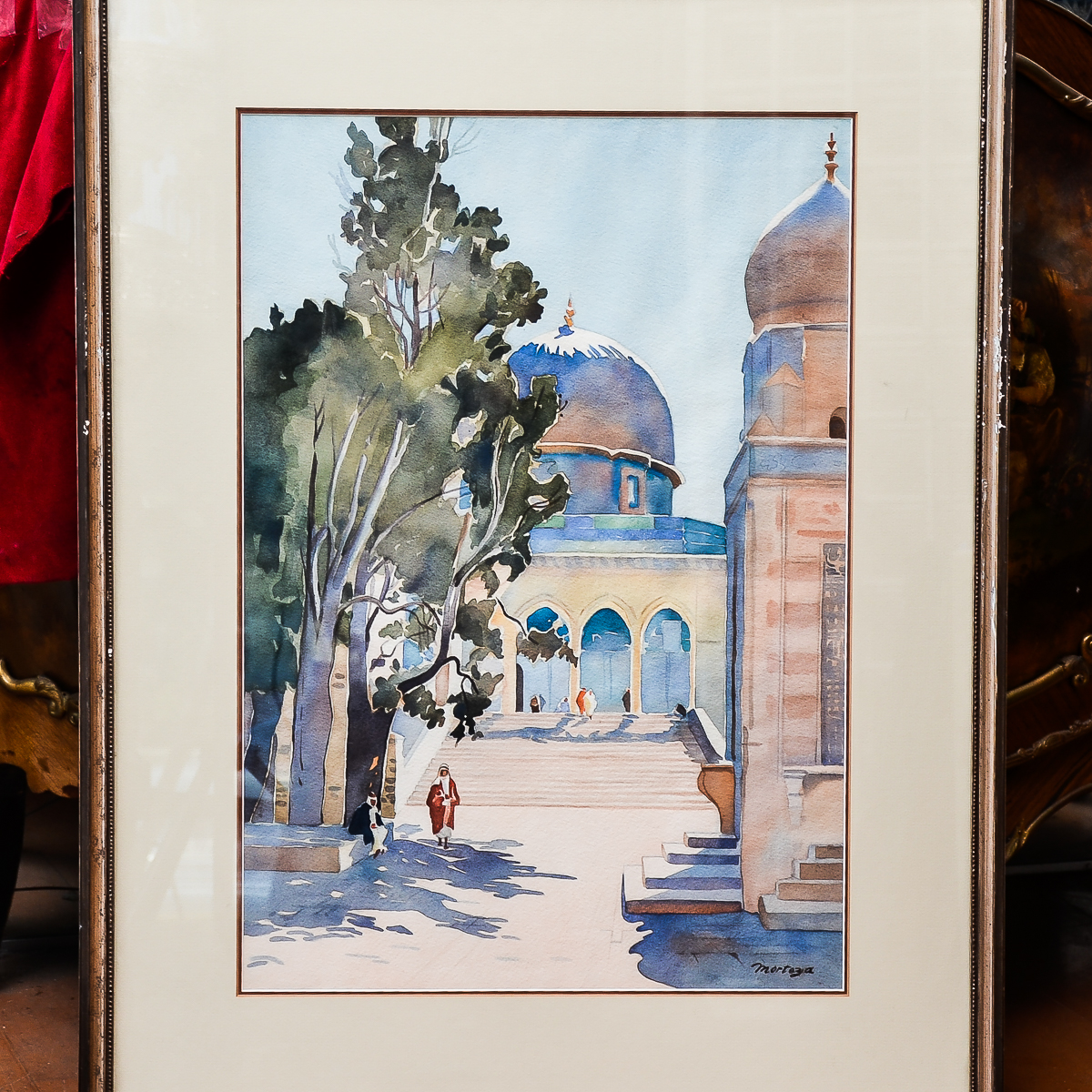Orientalist Themed Watercolor on Paper