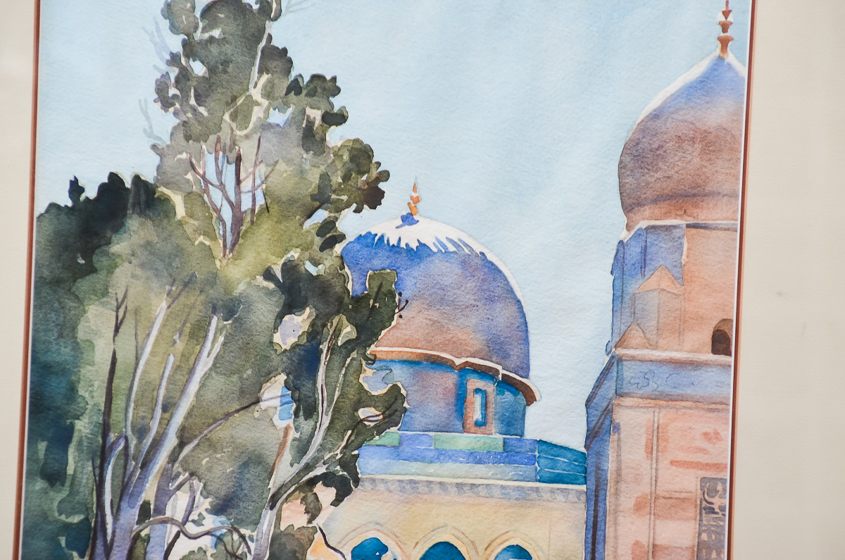 Orientalist Themed Watercolor on Paper