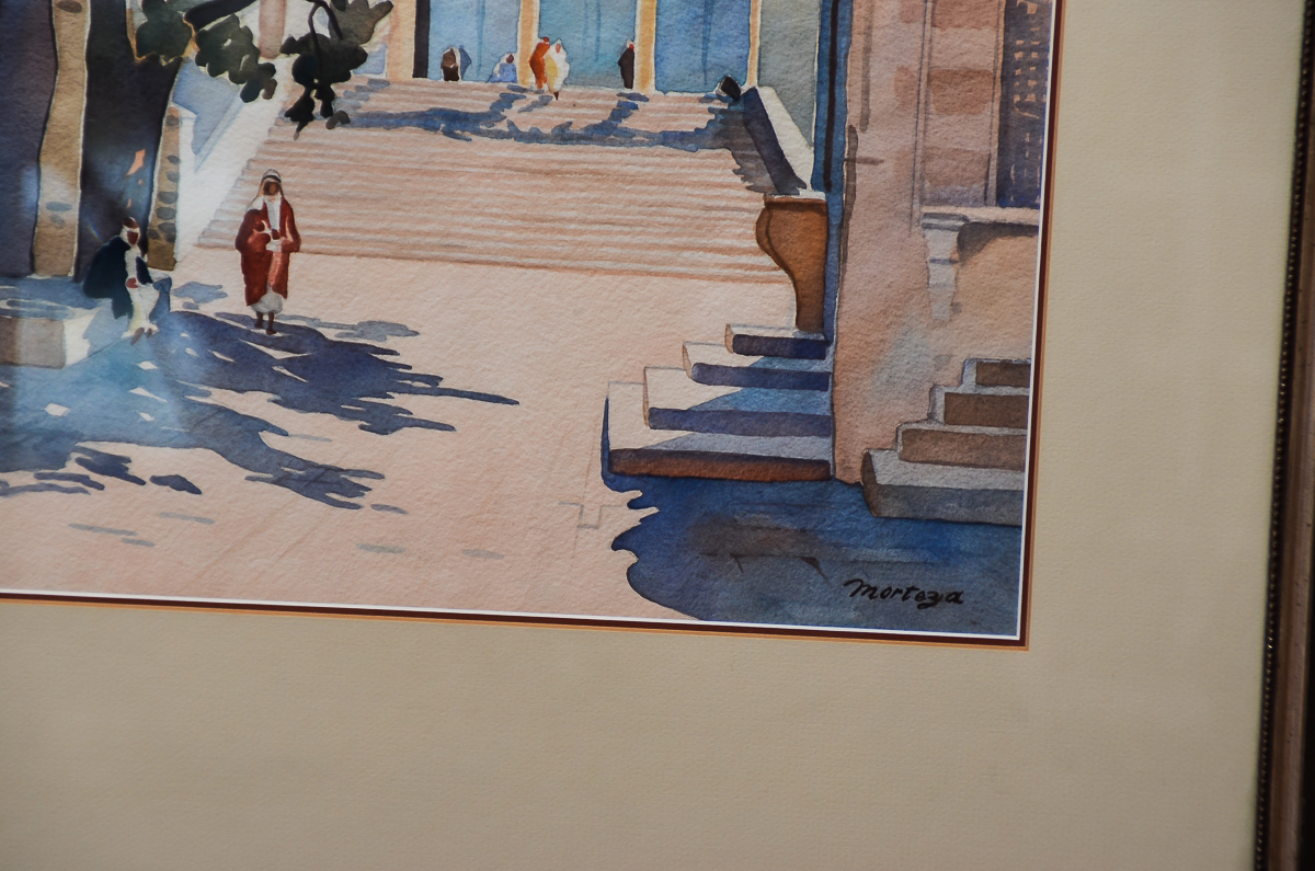 Orientalist Themed Watercolor on Paper