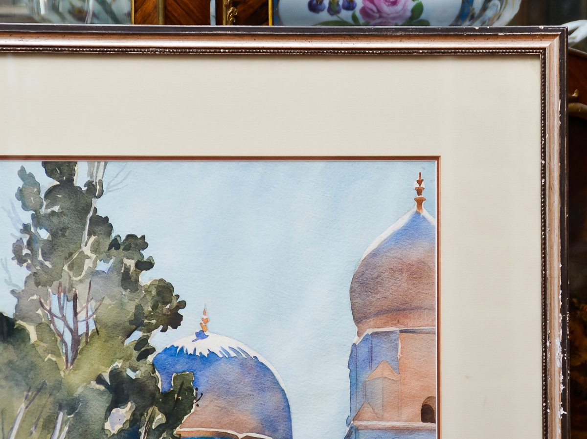 Orientalist Themed Watercolor on Paper