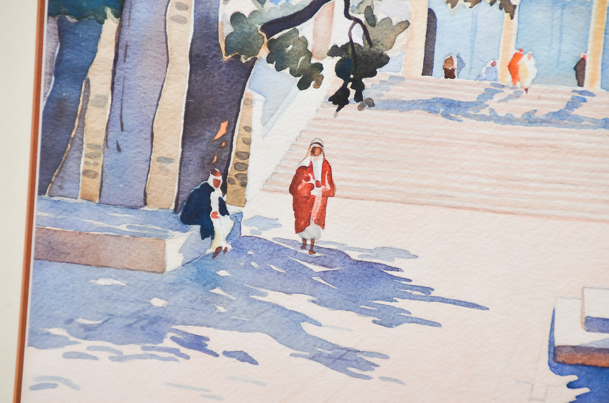 Orientalist Themed Watercolor on Paper