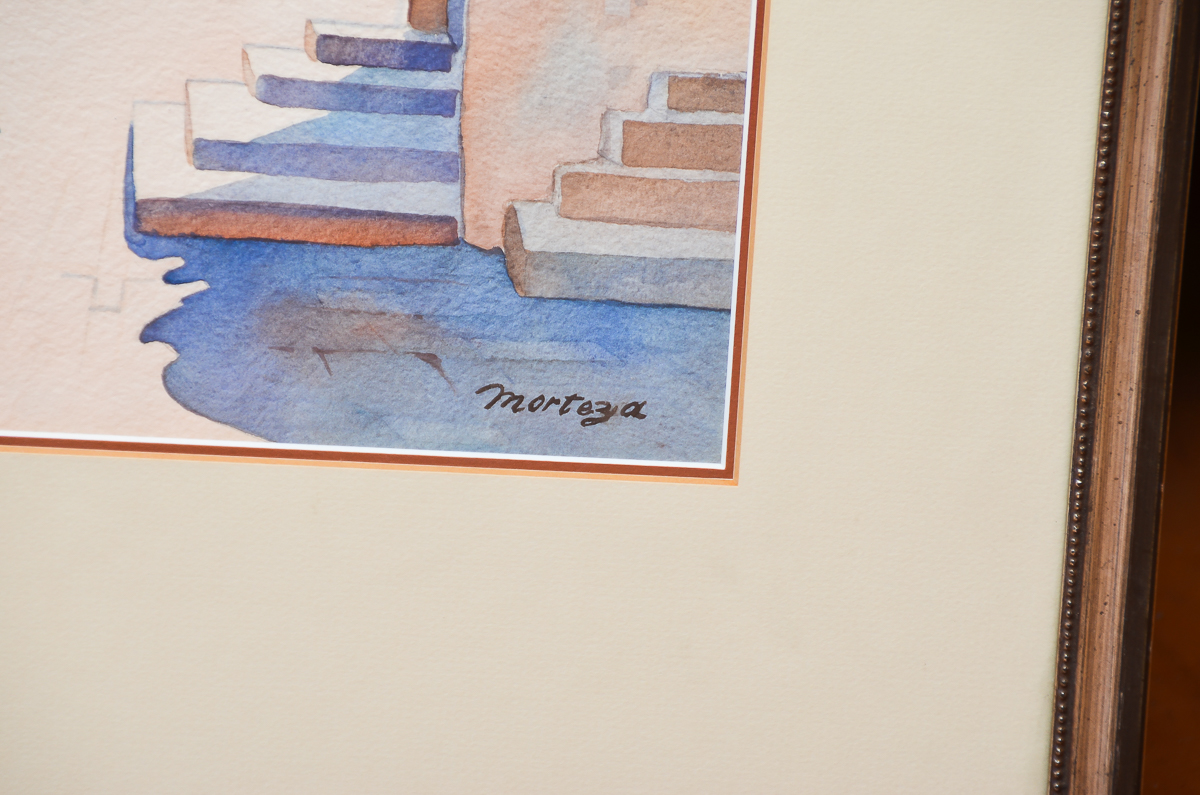 Orientalist Themed Watercolor on Paper