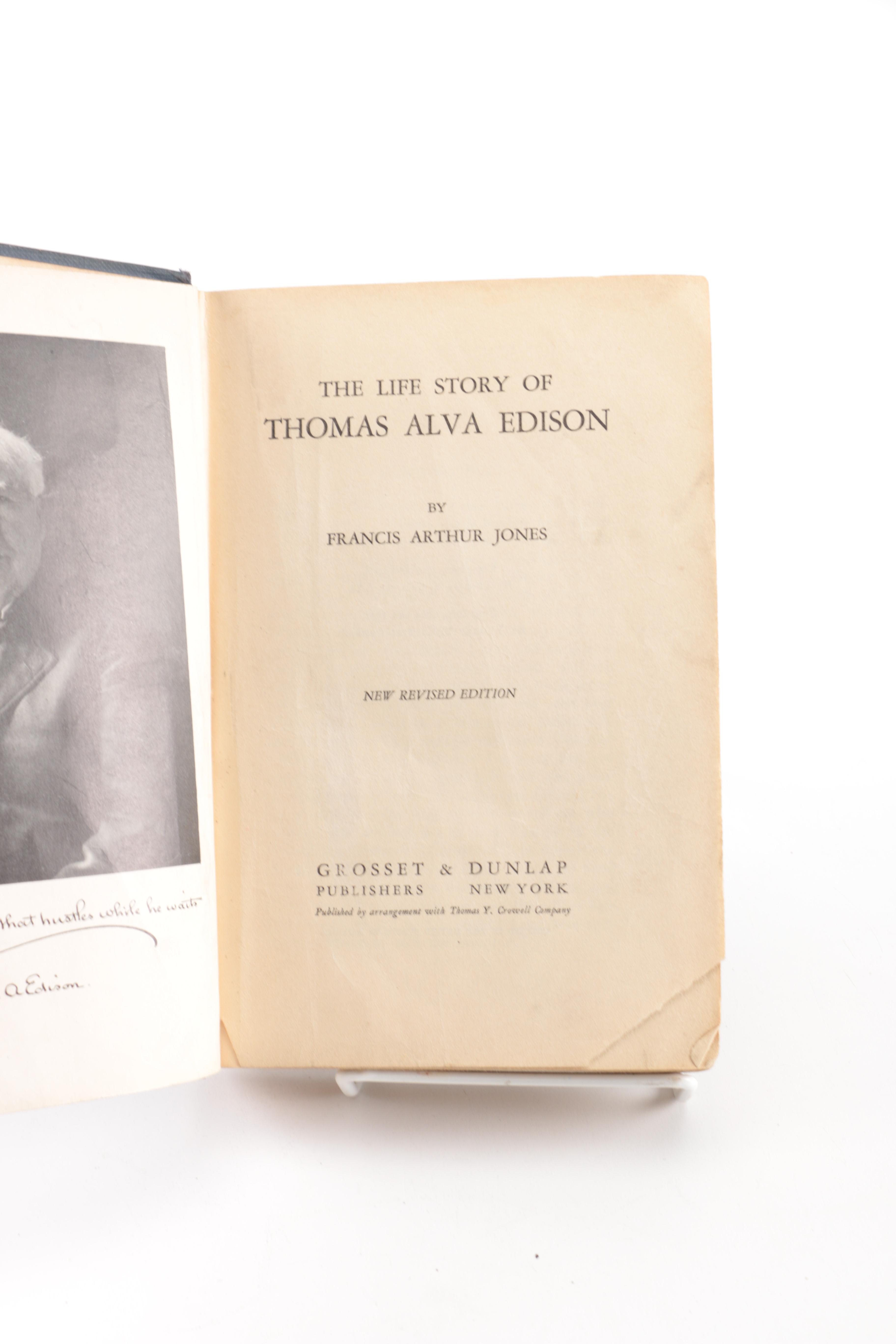 Biographies on Louis Armstrong, Thomas Edison, and Benjamin Franklin