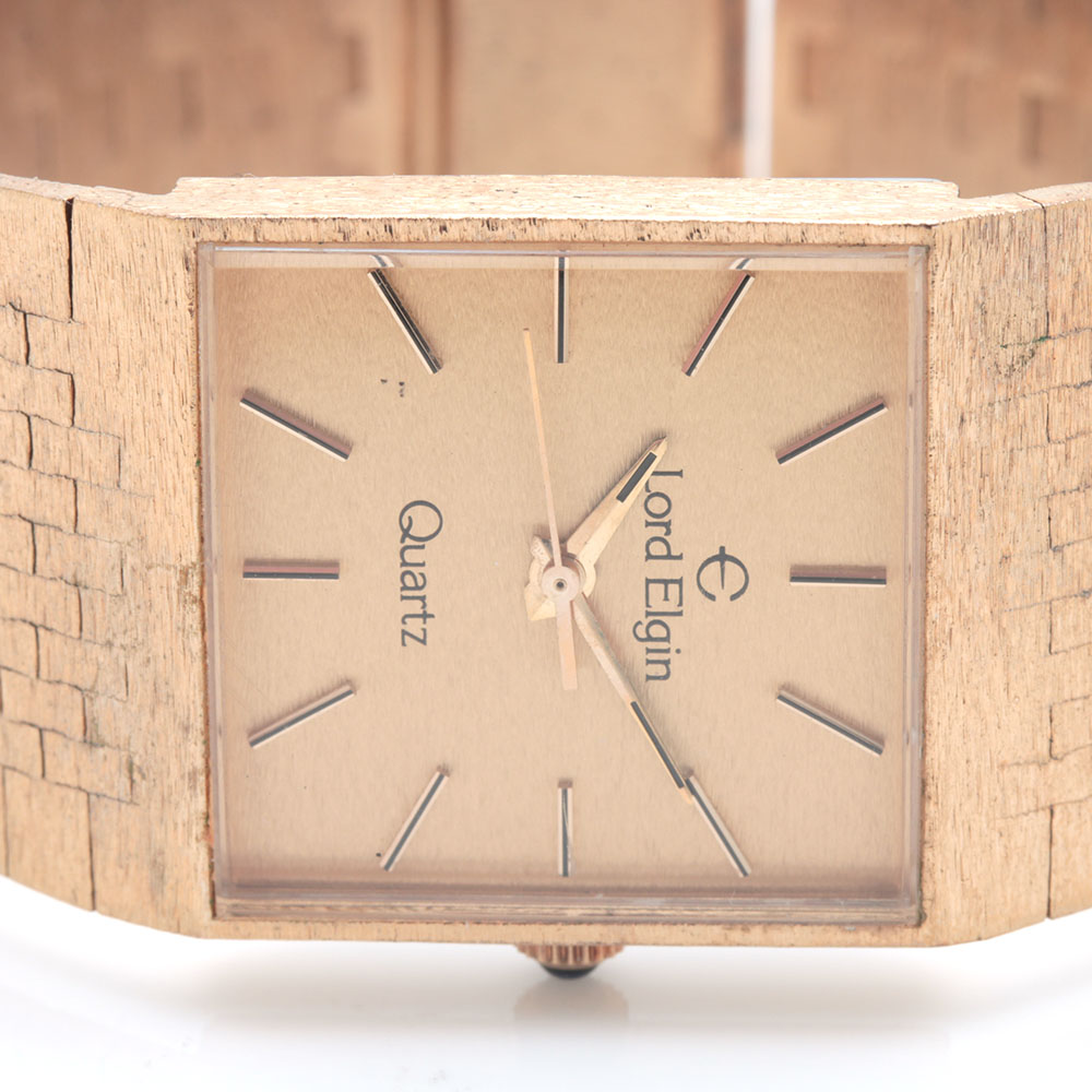 Pair of Lord Elgin and Seiko Gold Tone Watches