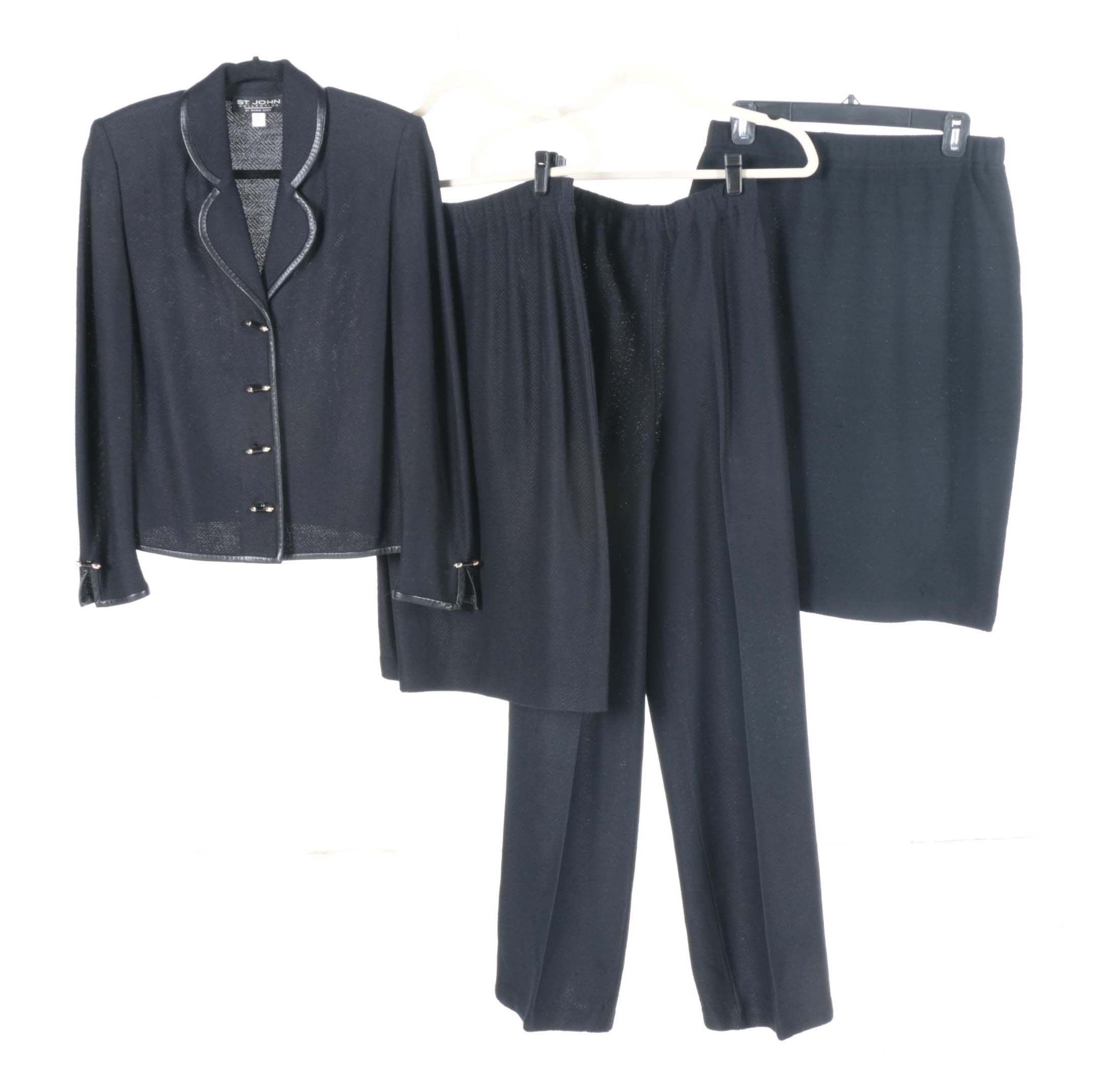 Women's Black Knit Mix and Match Separates Including St. John Collection by Marie Gray