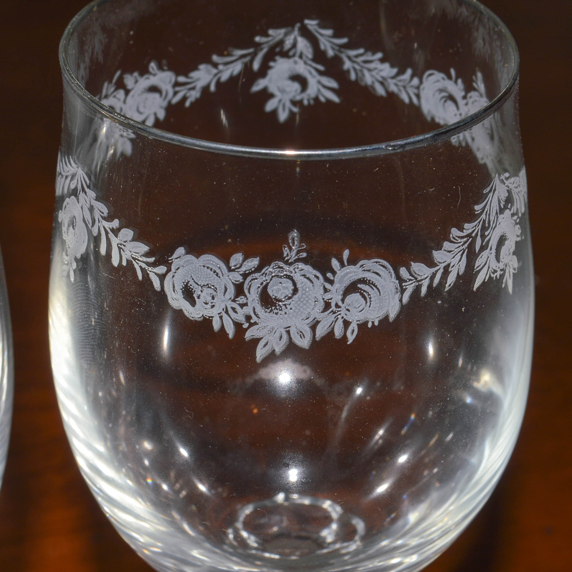 Set of Johann Haviland "Blue Garland" Dinnerware and Stemware