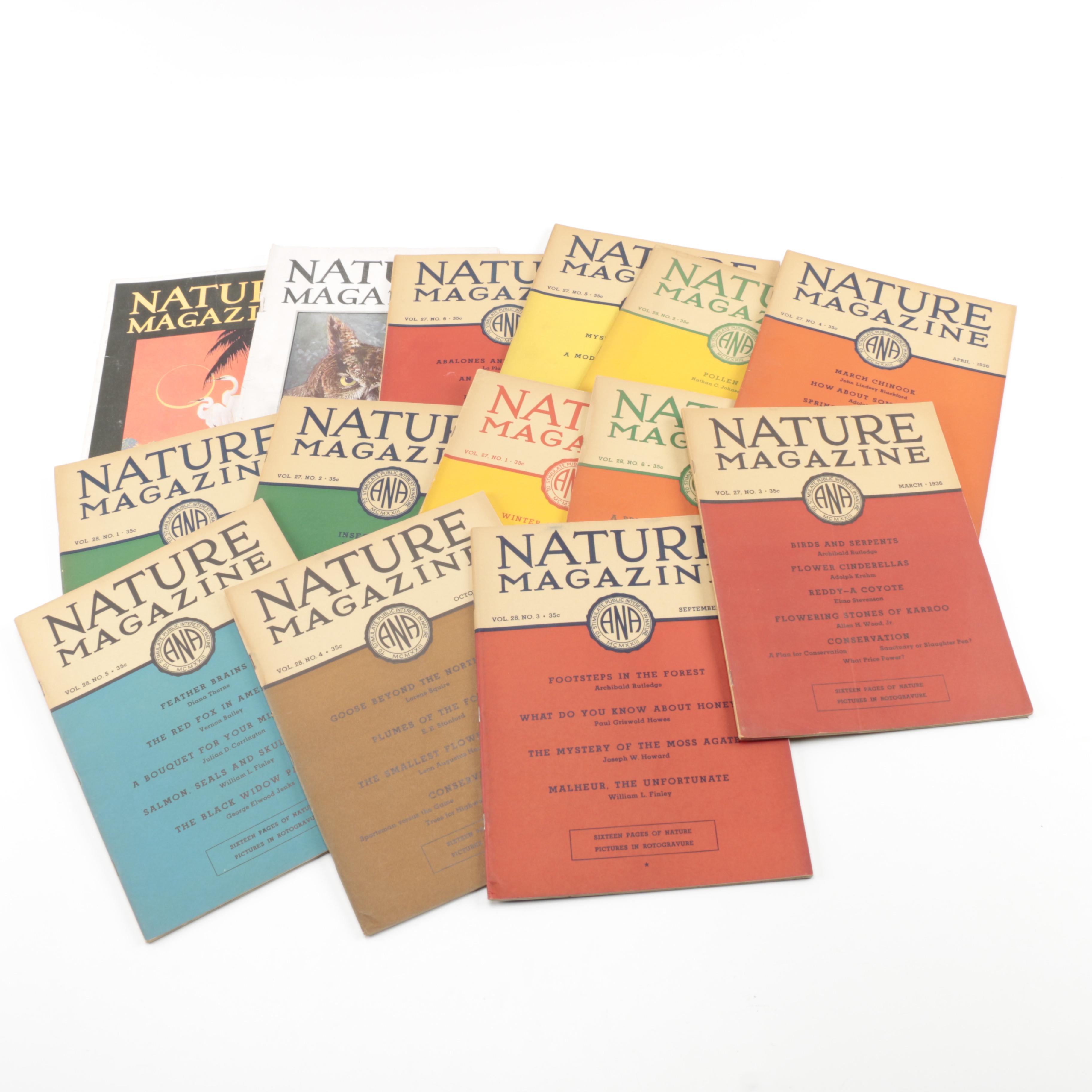Fourteen Issues of "Nature Magazine"