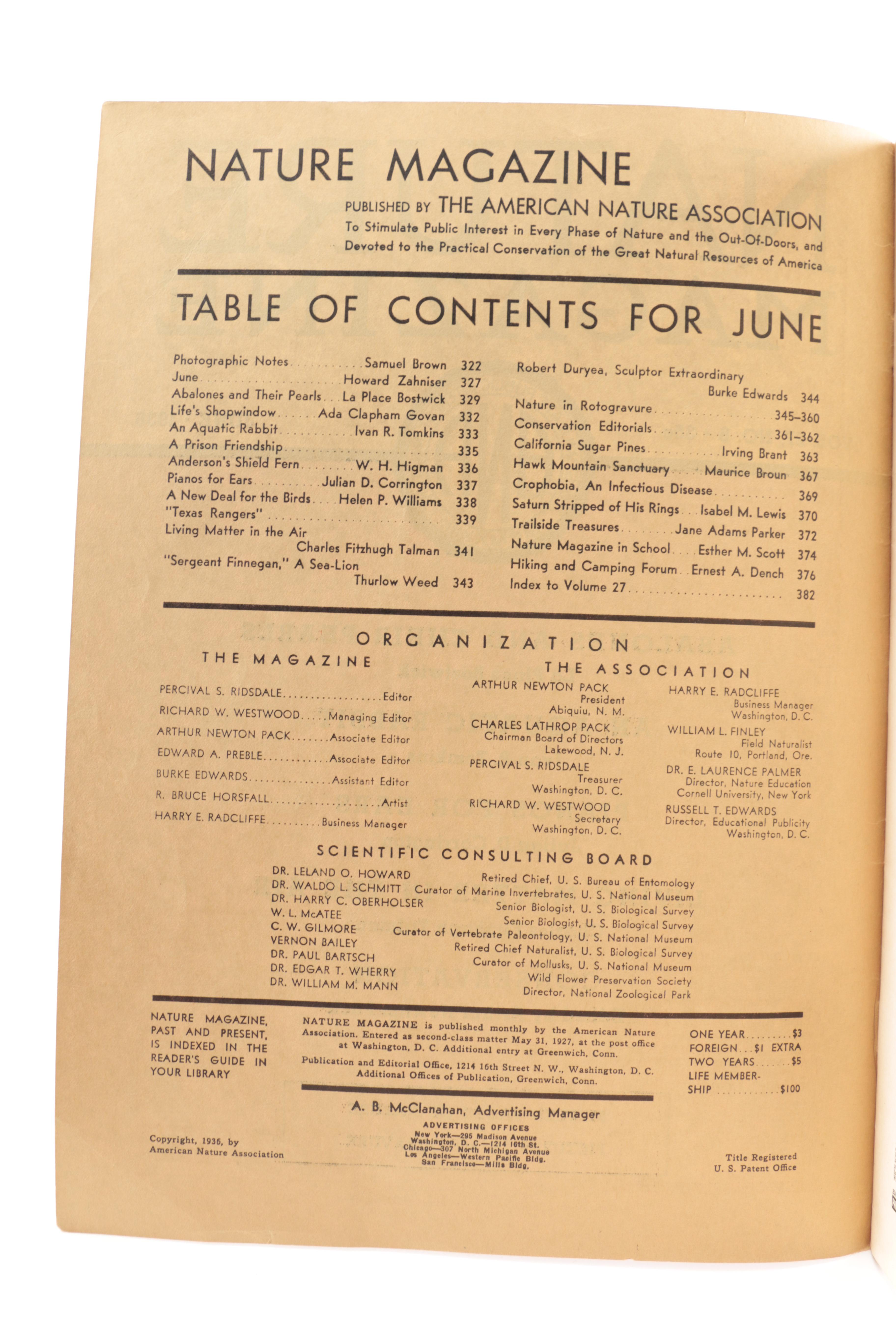 Fourteen Issues of "Nature Magazine"