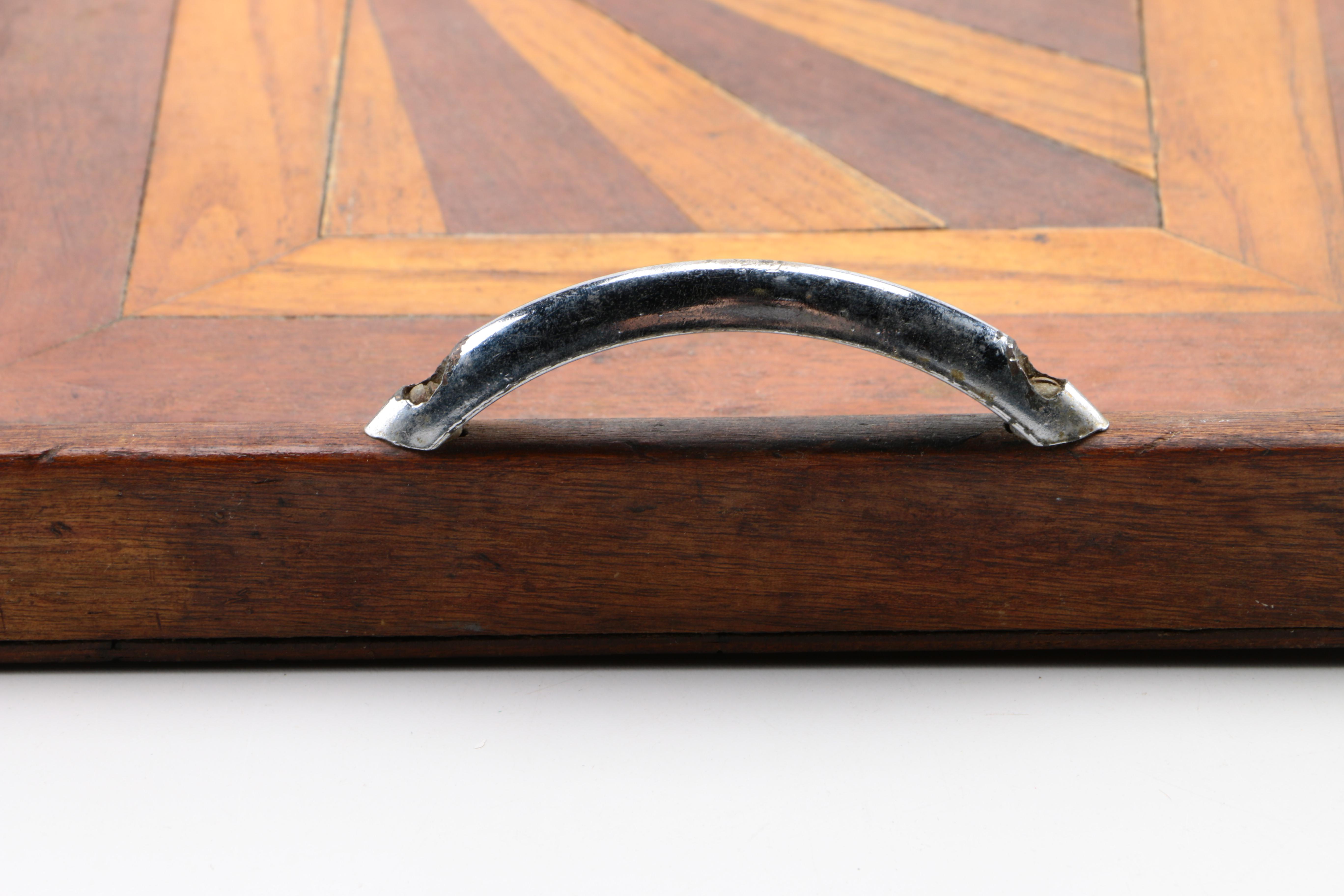 Inlaid Marquetry Wooden Tray