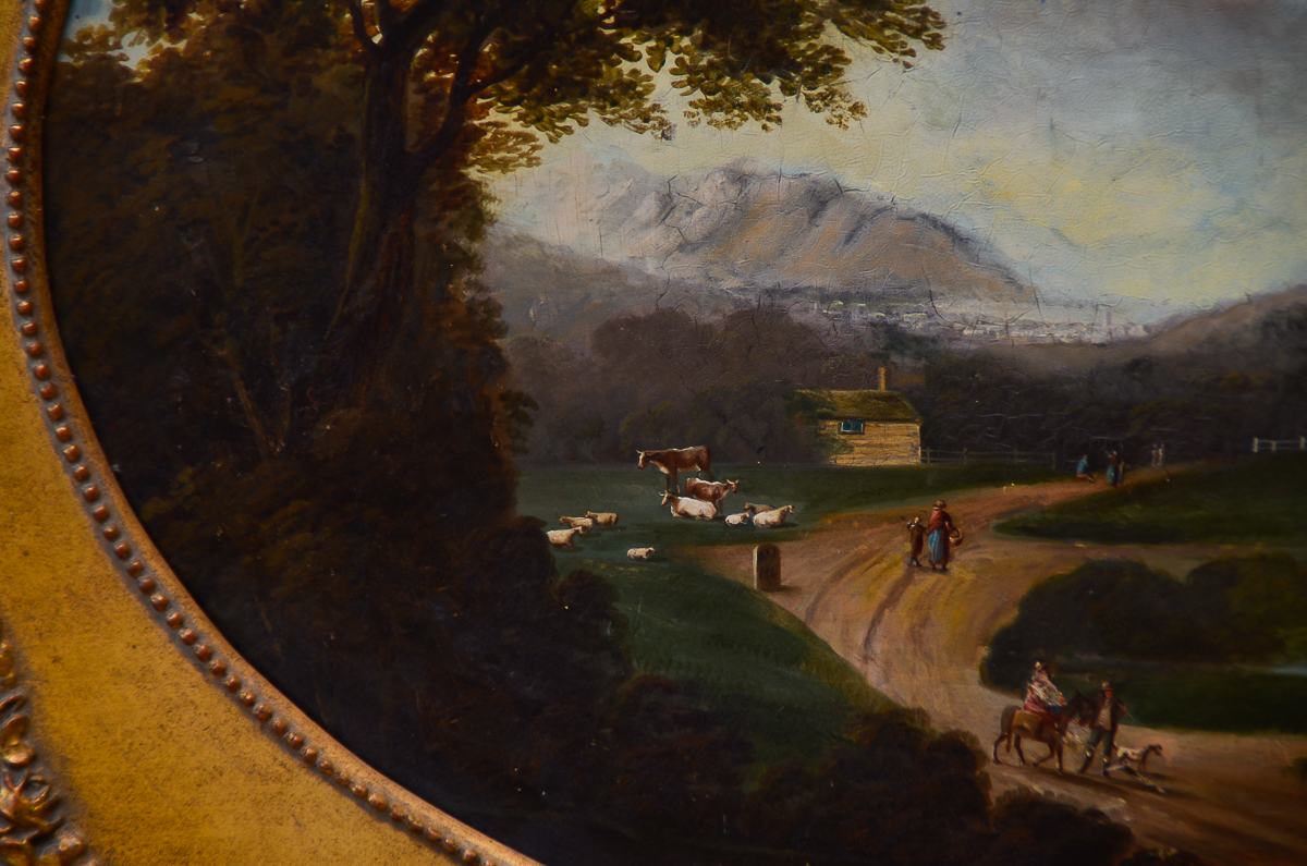 Antique Oil Painting on Metal