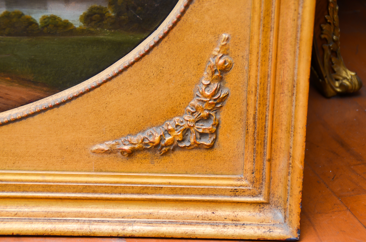 Antique Oil Painting on Metal