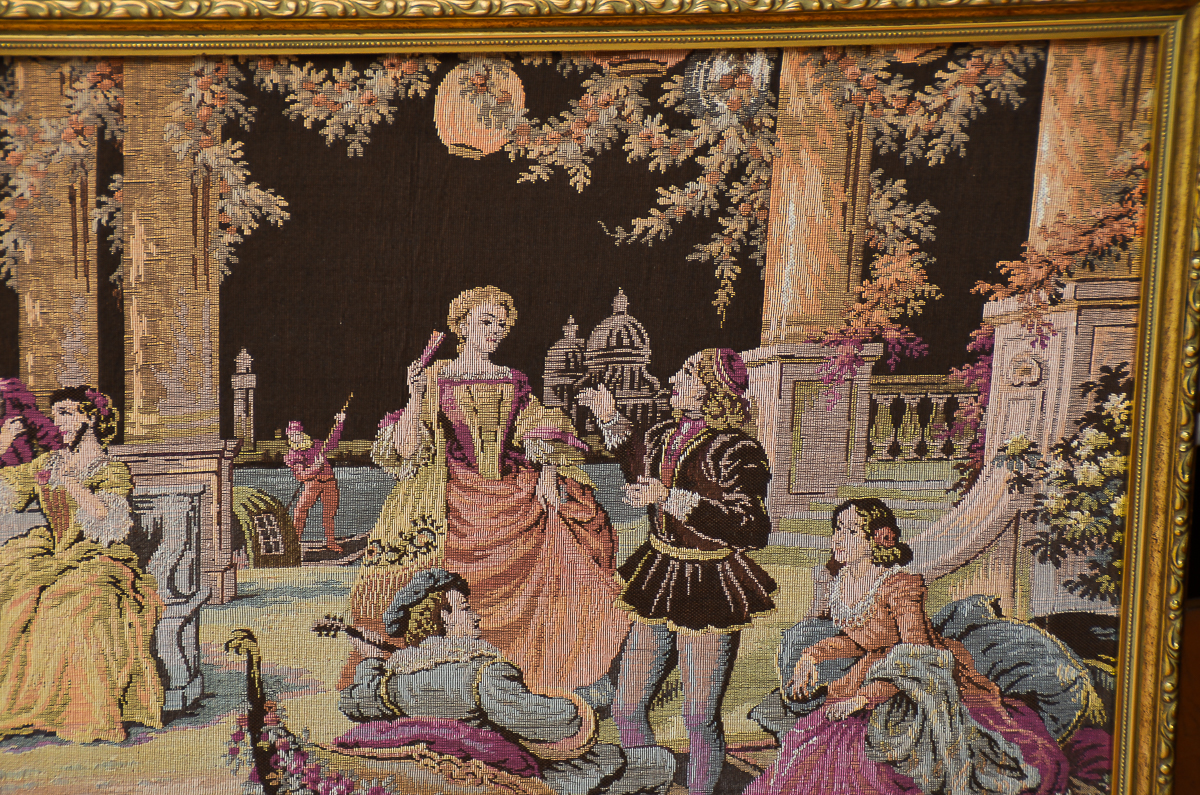 Framed Vintage Tapestry