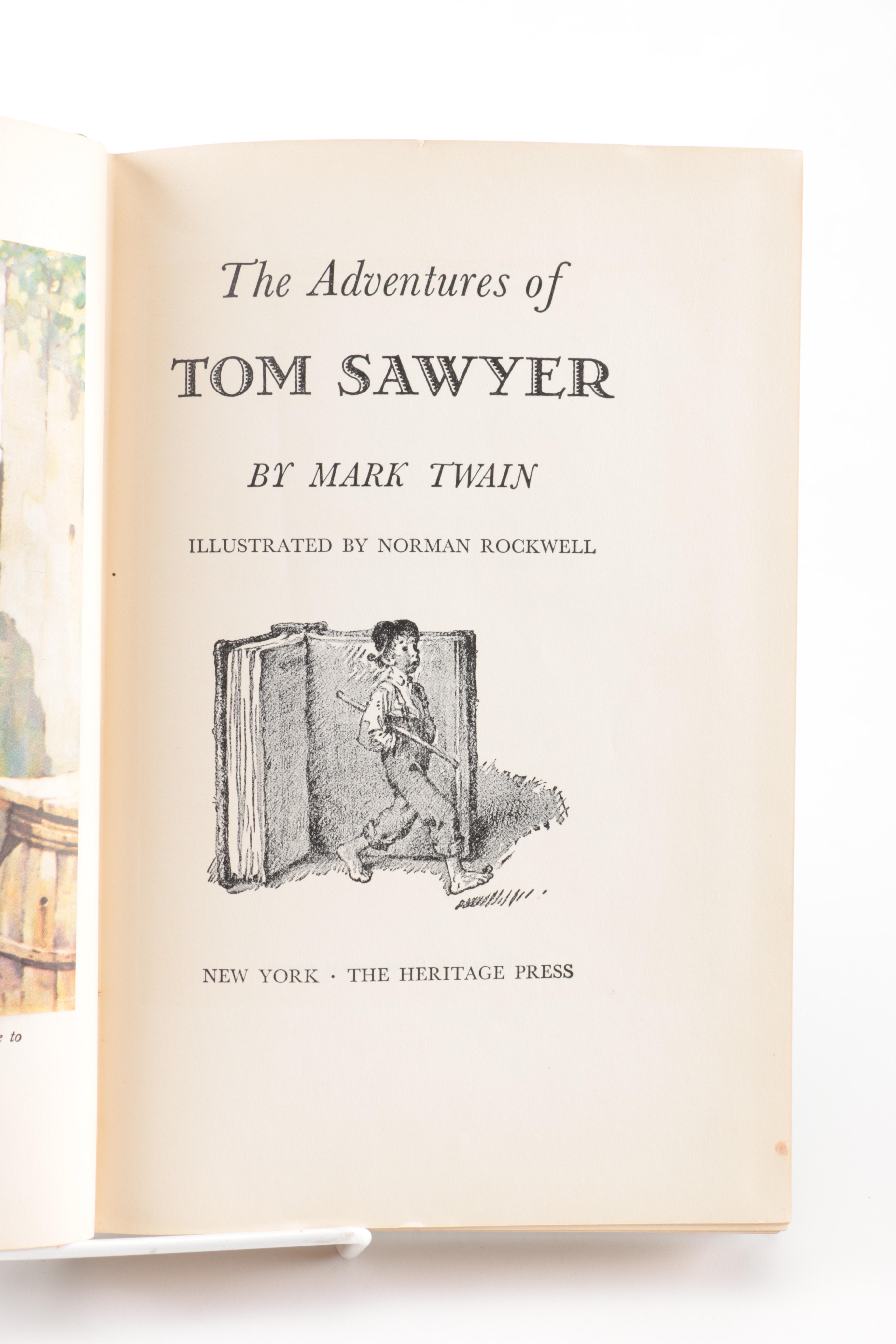 1936 Heritage Press "The Adventures of Tom Sawyer" With Norman Rockwell Illustrations